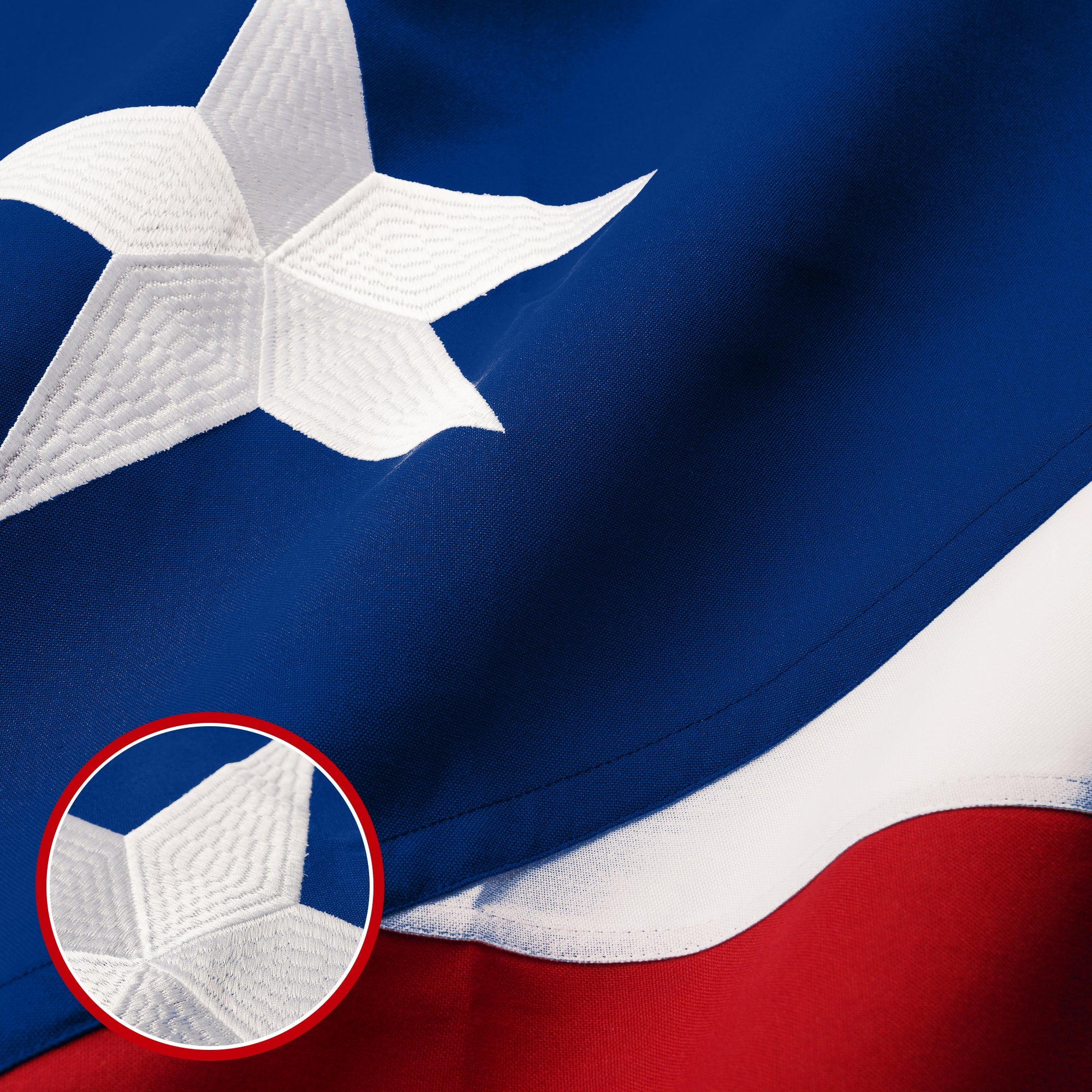 G128 Puerto Rico Puerto Rican Flag | 5x8 Ft | StormFlyer Series Embroidered 220GSM Spun Polyester | Embroidered Design, Indoor/Outdoor, Brass Grommets, Heavy Duty, All Weather