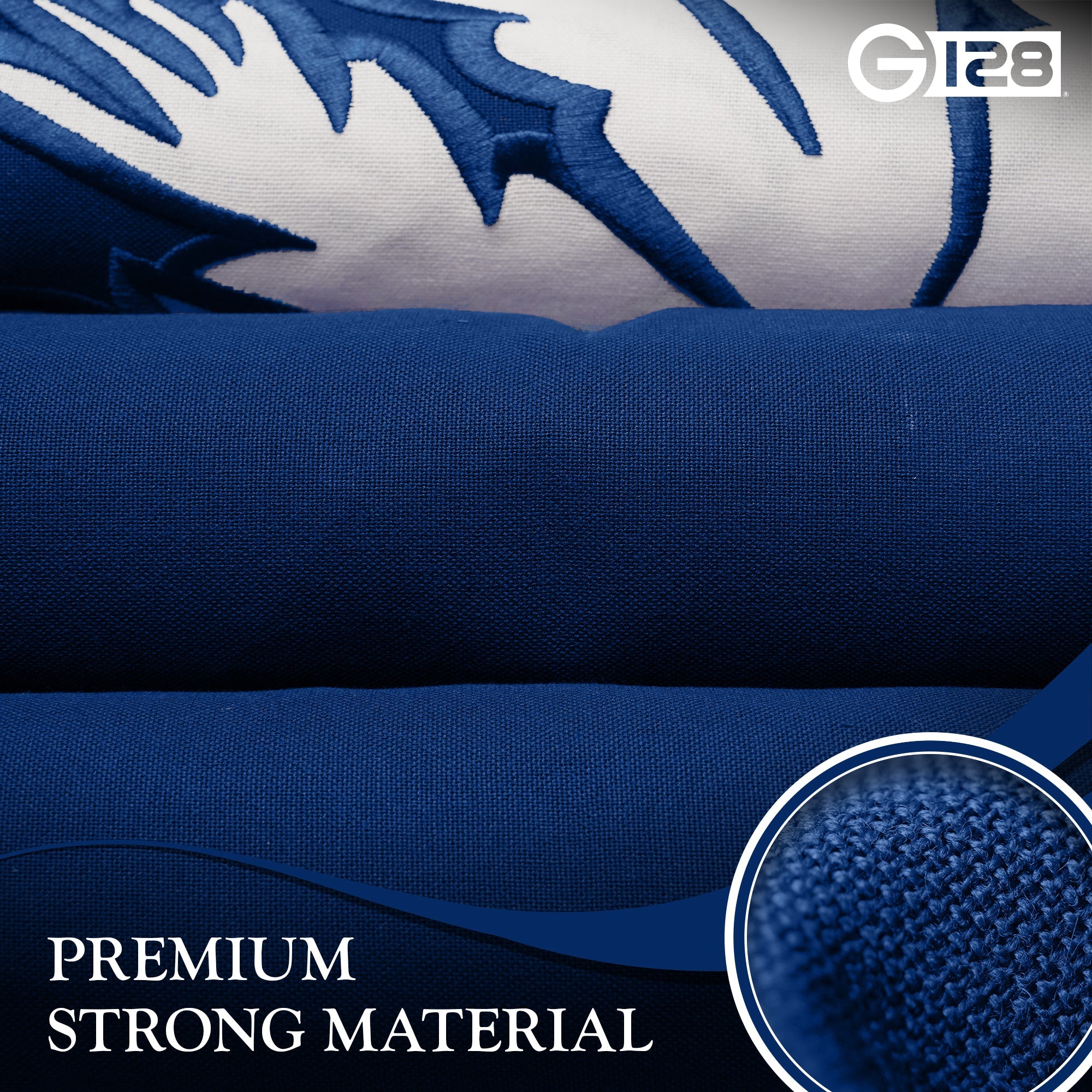 G128 South Carolina SC State Flag | 6x10 Ft | StormFlyer Series Embroidered 220GSM Spun Polyester | Embroidered Design, Indoor/Outdoor, Brass Grommets, Heavy Duty, All Weather