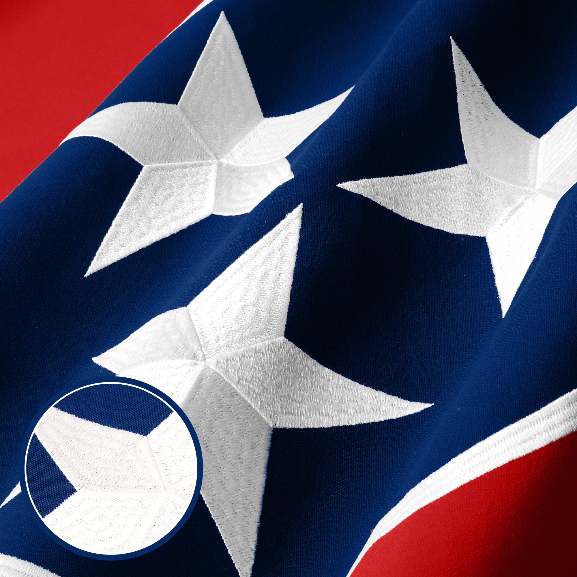 G128 Tennessee TN State Flag | 5x8 Ft | StormFlyer Series Embroidered 220GSM Spun Polyester | Embroidered Design, Indoor/Outdoor, Brass Grommets, Heavy Duty, All Weather