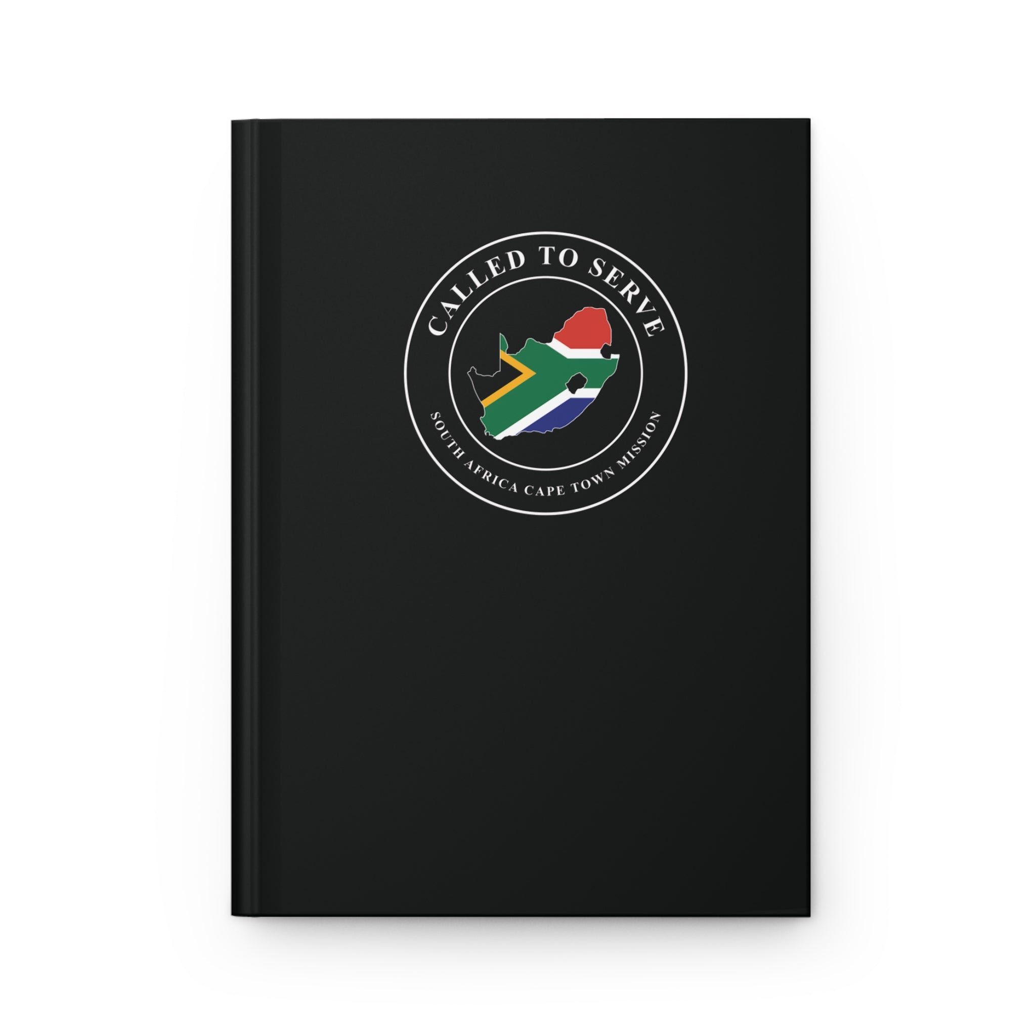 South Africa Cape Town Mission Flag Map Called to Serve Black Hardcover Journal Matte - Mission Wishlist - LDS Missionary Gift Store