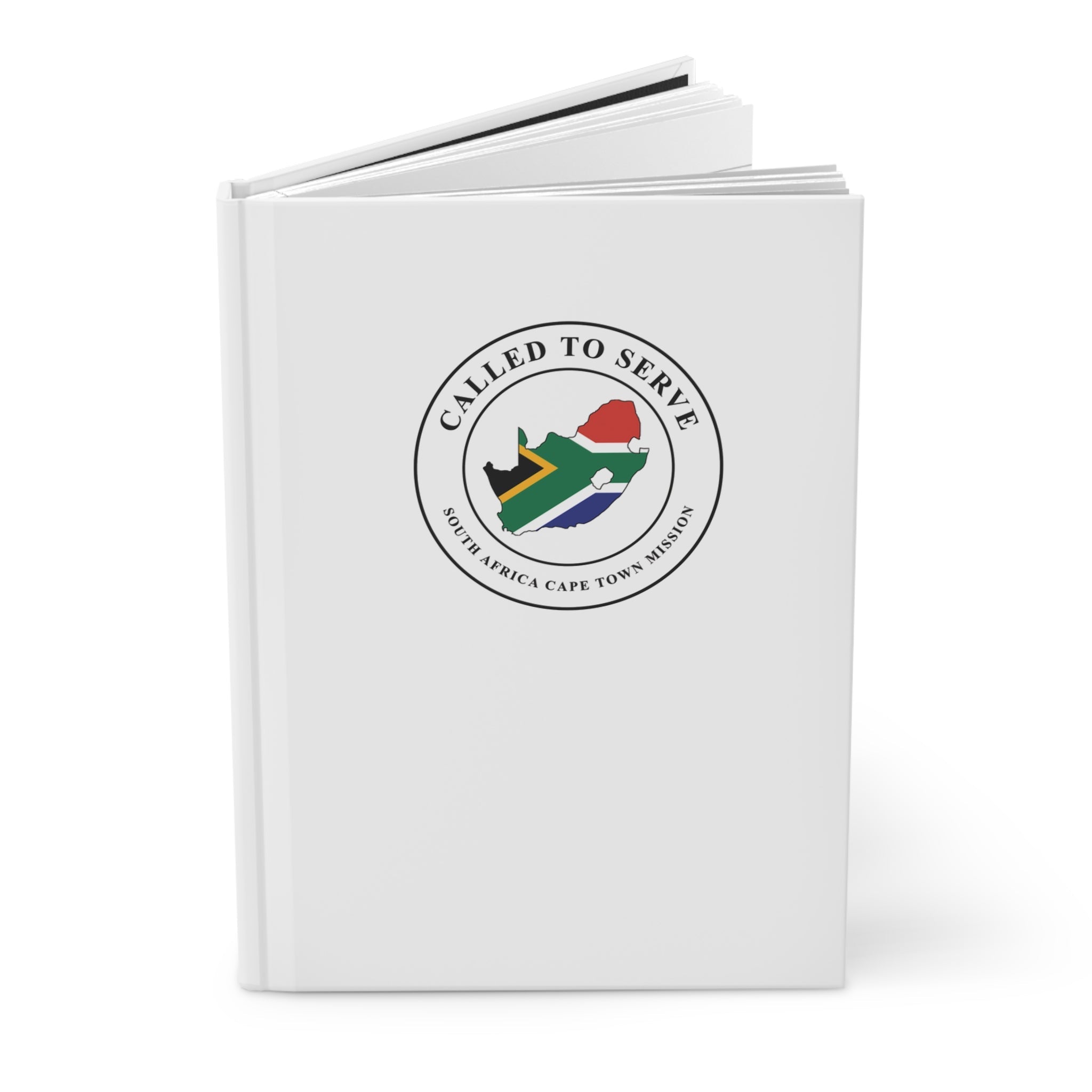 South Africa Cape Town Mission Flag Map Called to Serve White Hardcover Journal Matte - Mission Wishlist - LDS Missionary Gift Store