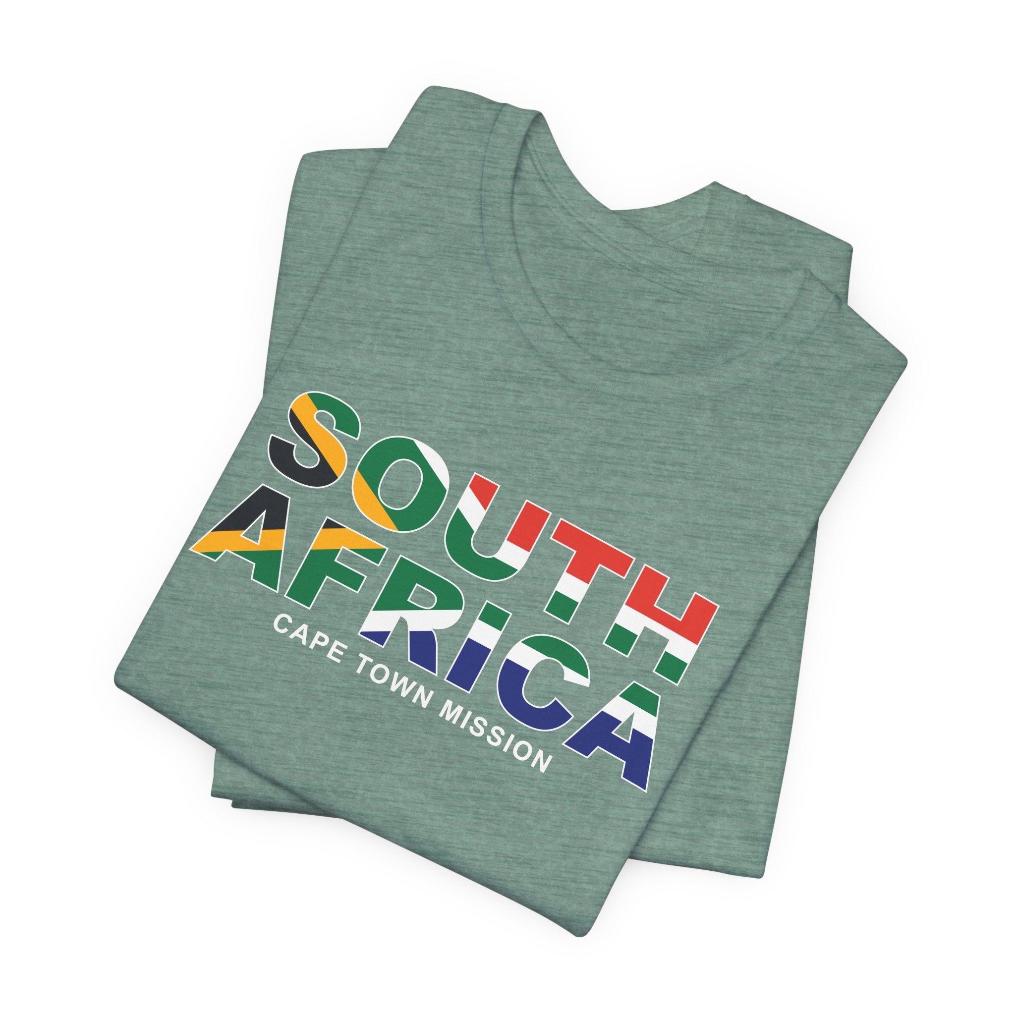 South Africa Cape Town Mission Flag Title T-shirt - Mission Wishlist - LDS Missionary Gift Store