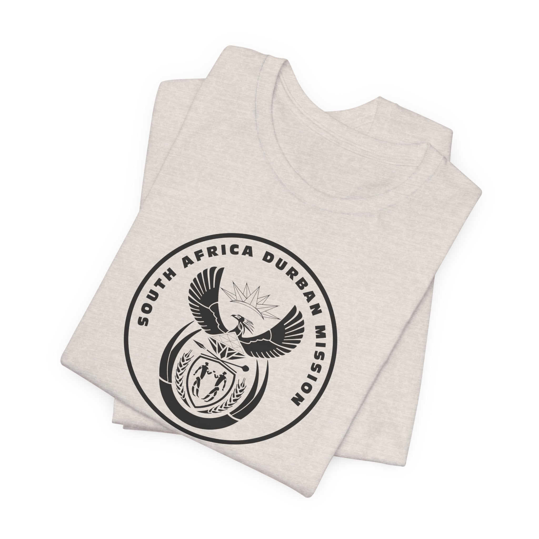 South Africa Durban Mission Circular Monochrome Logo T-Shirt - Latter-Day Saint LDS Missionary Gift - Book of Mormon