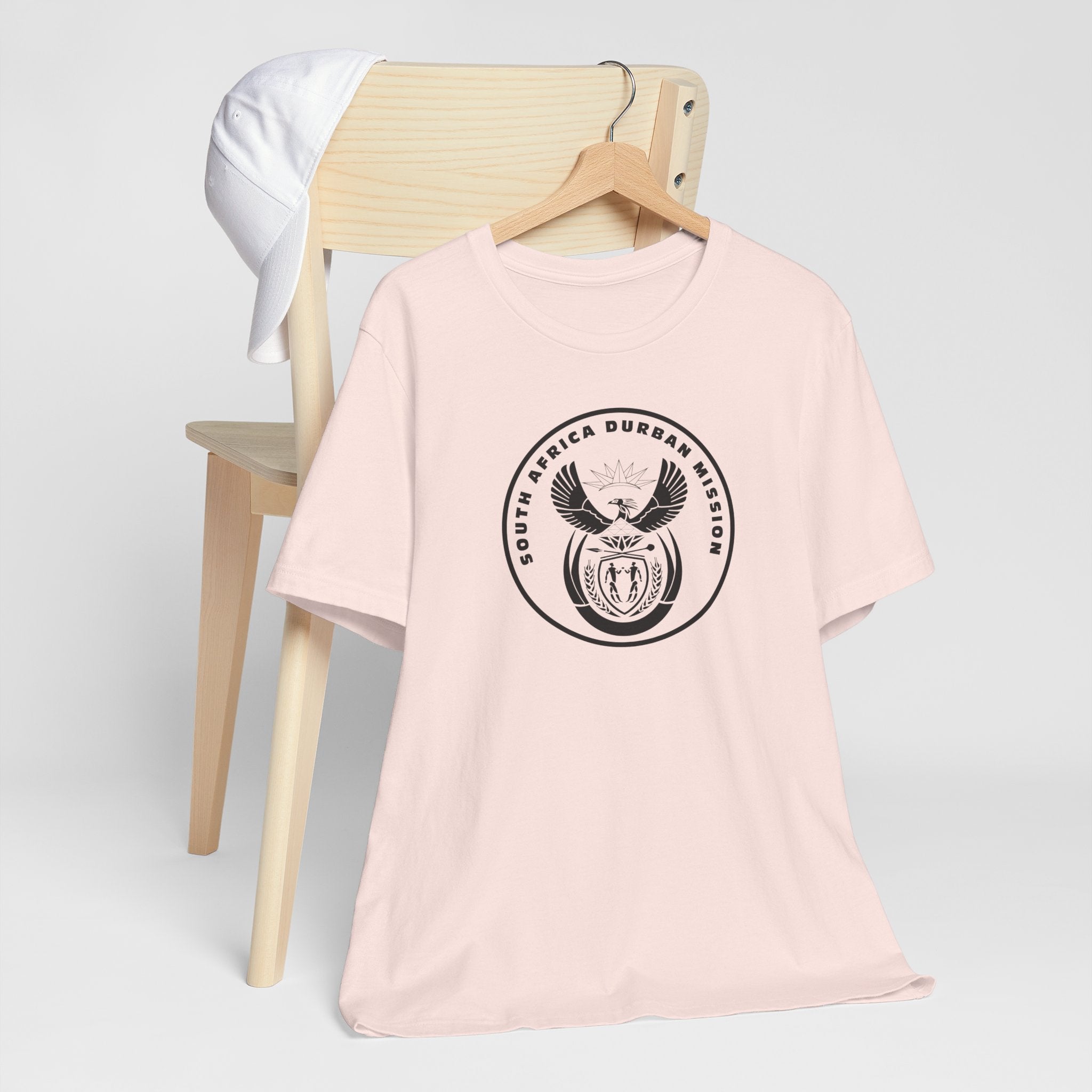 South Africa Durban Mission Circular Monochrome Logo T-Shirt - Latter-Day Saint LDS Missionary Gift - Book of Mormon