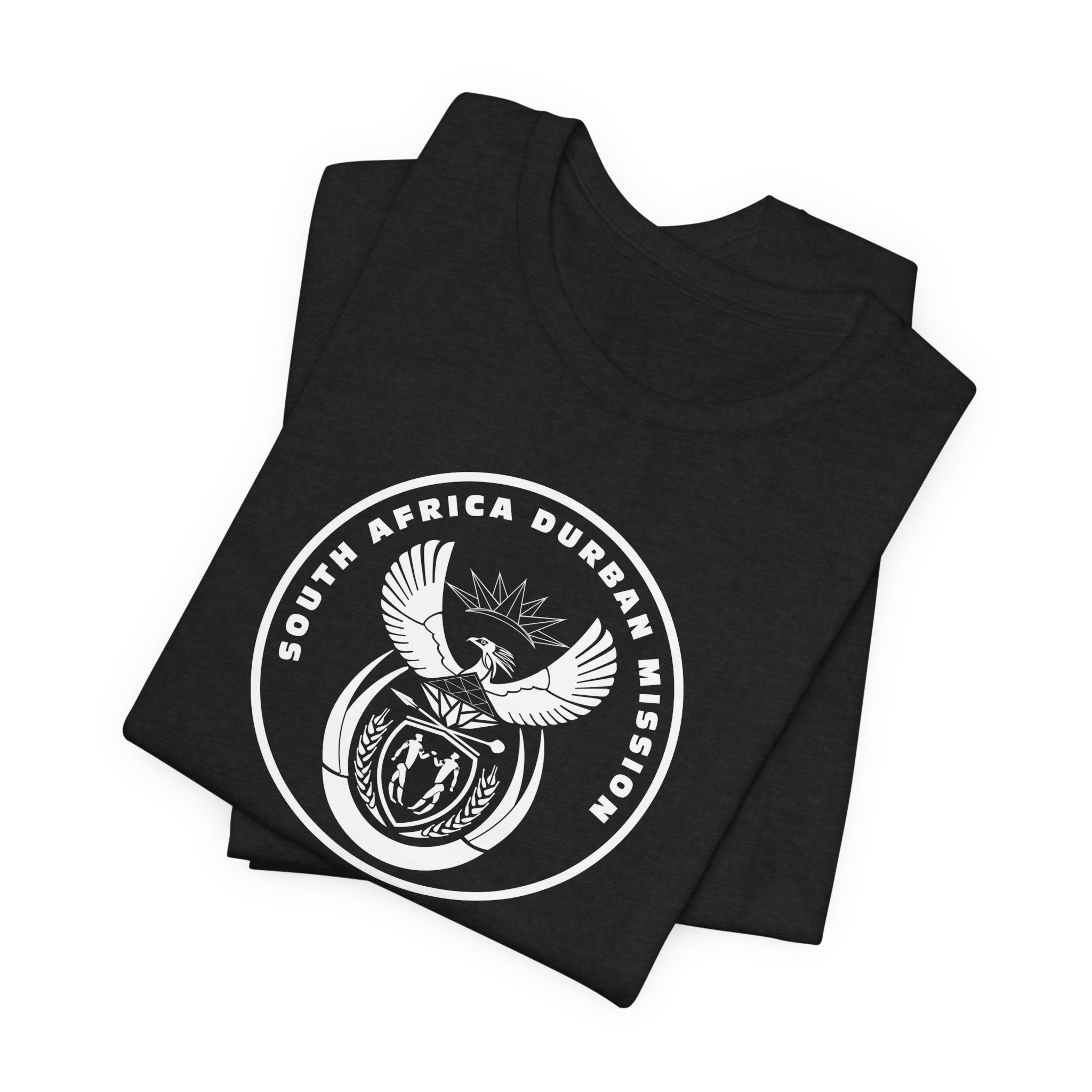 South Africa Durban Mission Circular Monochrome Logo T-Shirt - Latter-Day Saint LDS Missionary Gift - Book of Mormon
