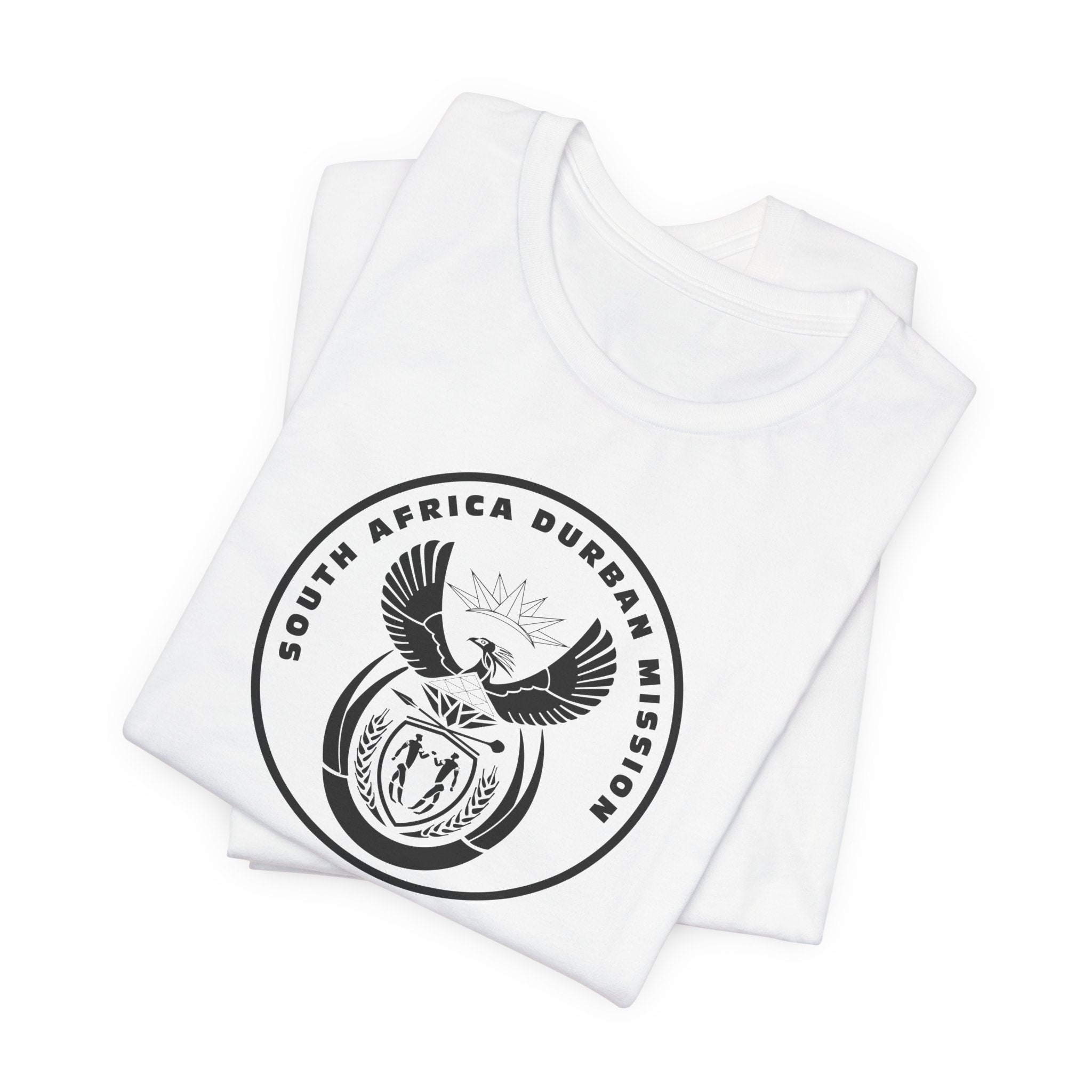 South Africa Durban Mission Circular Monochrome Logo T-Shirt - Latter-Day Saint LDS Missionary Gift - Book of Mormon