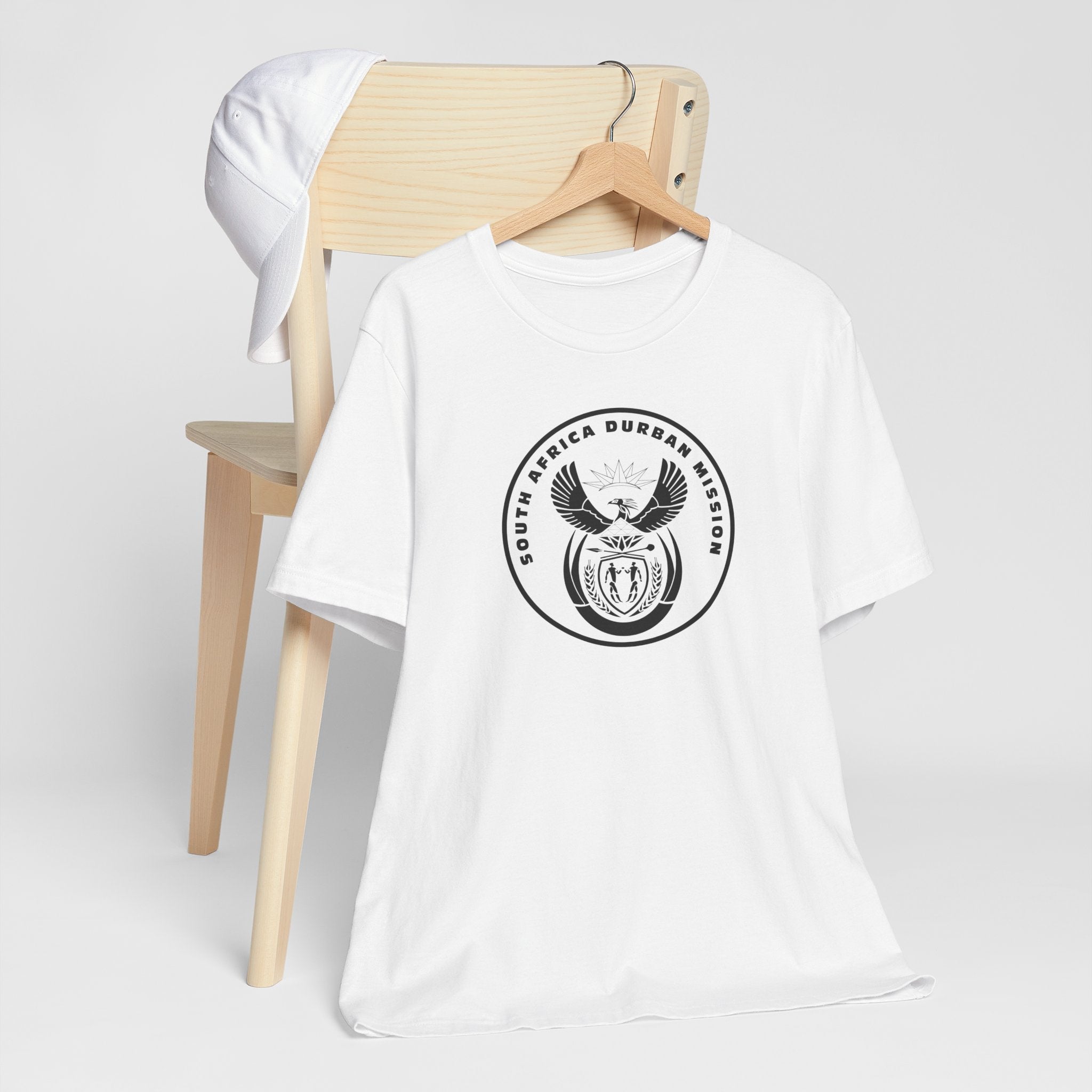 South Africa Durban Mission Circular Monochrome Logo T-Shirt - Latter-Day Saint LDS Missionary Gift - Book of Mormon
