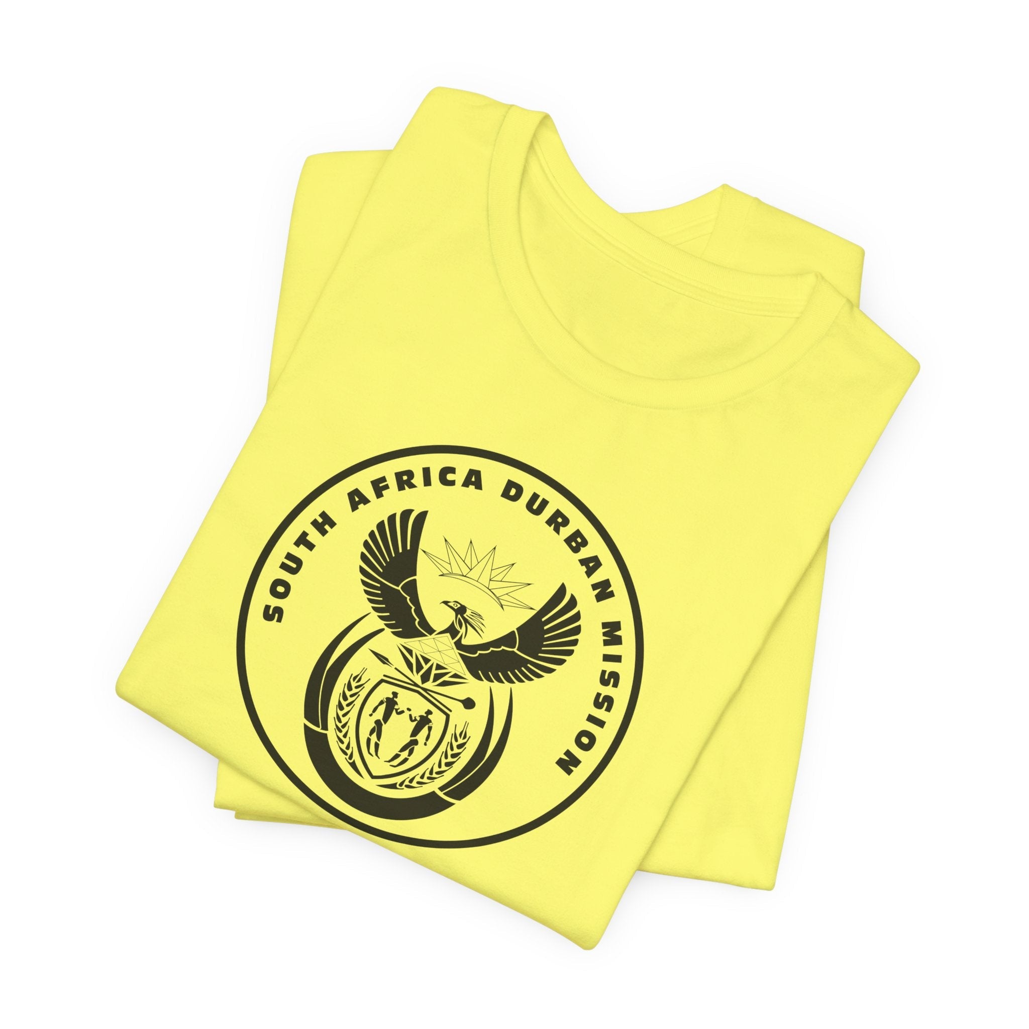 South Africa Durban Mission Circular Monochrome Logo T-Shirt - Latter-Day Saint LDS Missionary Gift - Book of Mormon