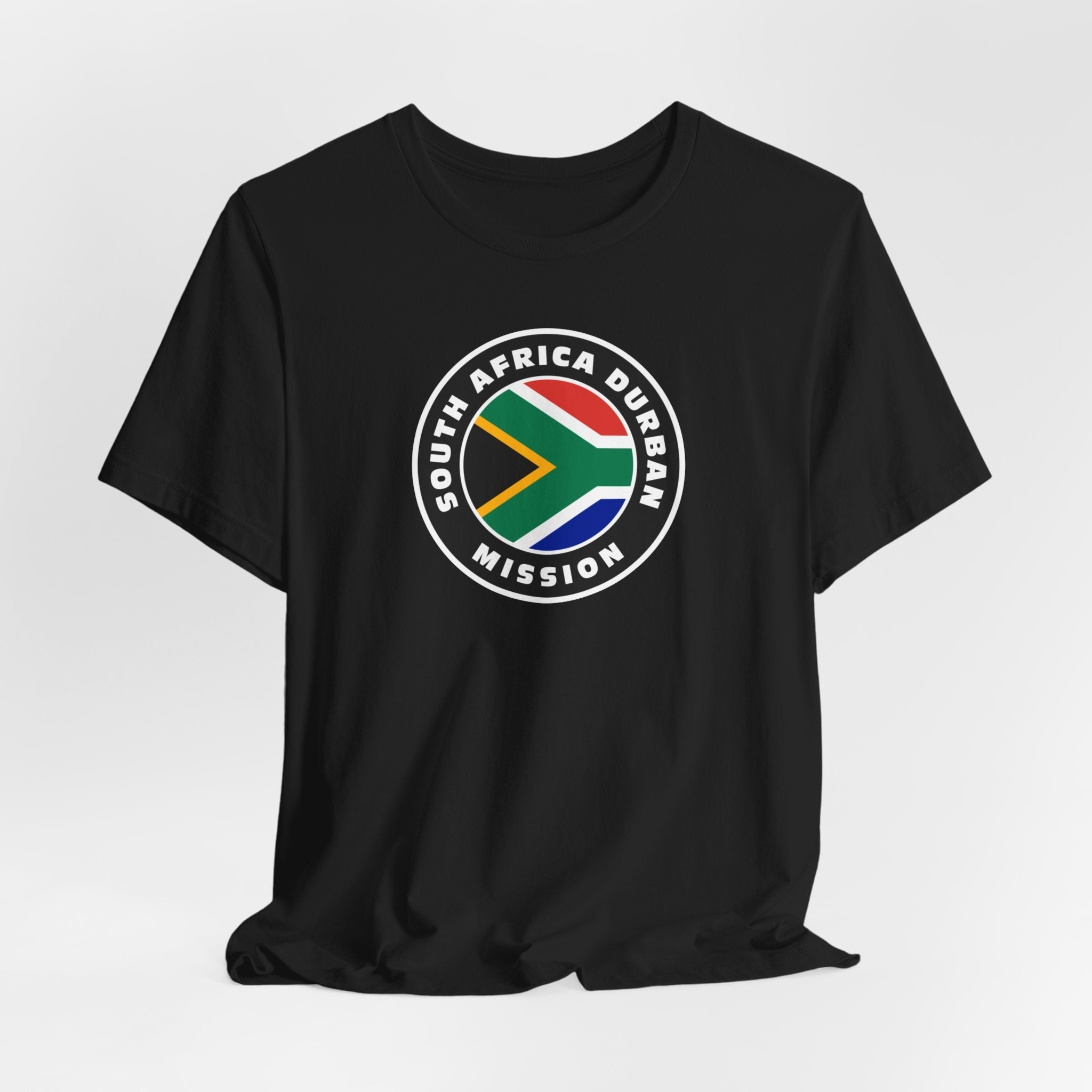 South Africa Durban Mission Flag Logo (Black Border) T-shirt - Mission Wishlist - LDS Missionary Gift Store