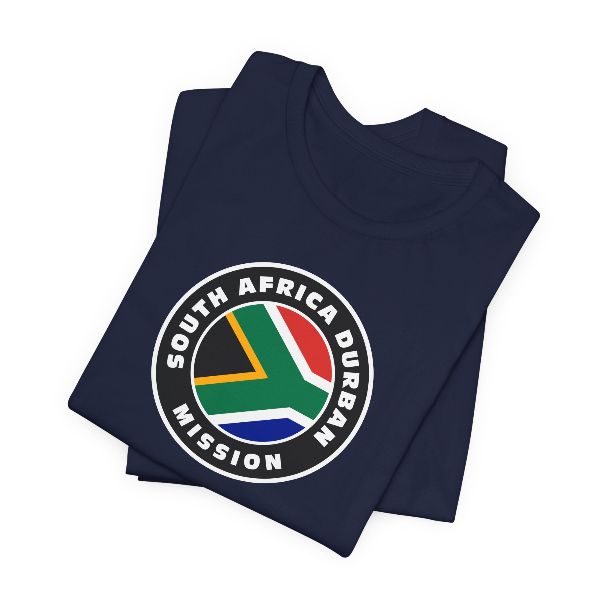 South Africa Durban Mission Flag Logo (Black Border) T-shirt - Mission Wishlist - LDS Missionary Gift Store