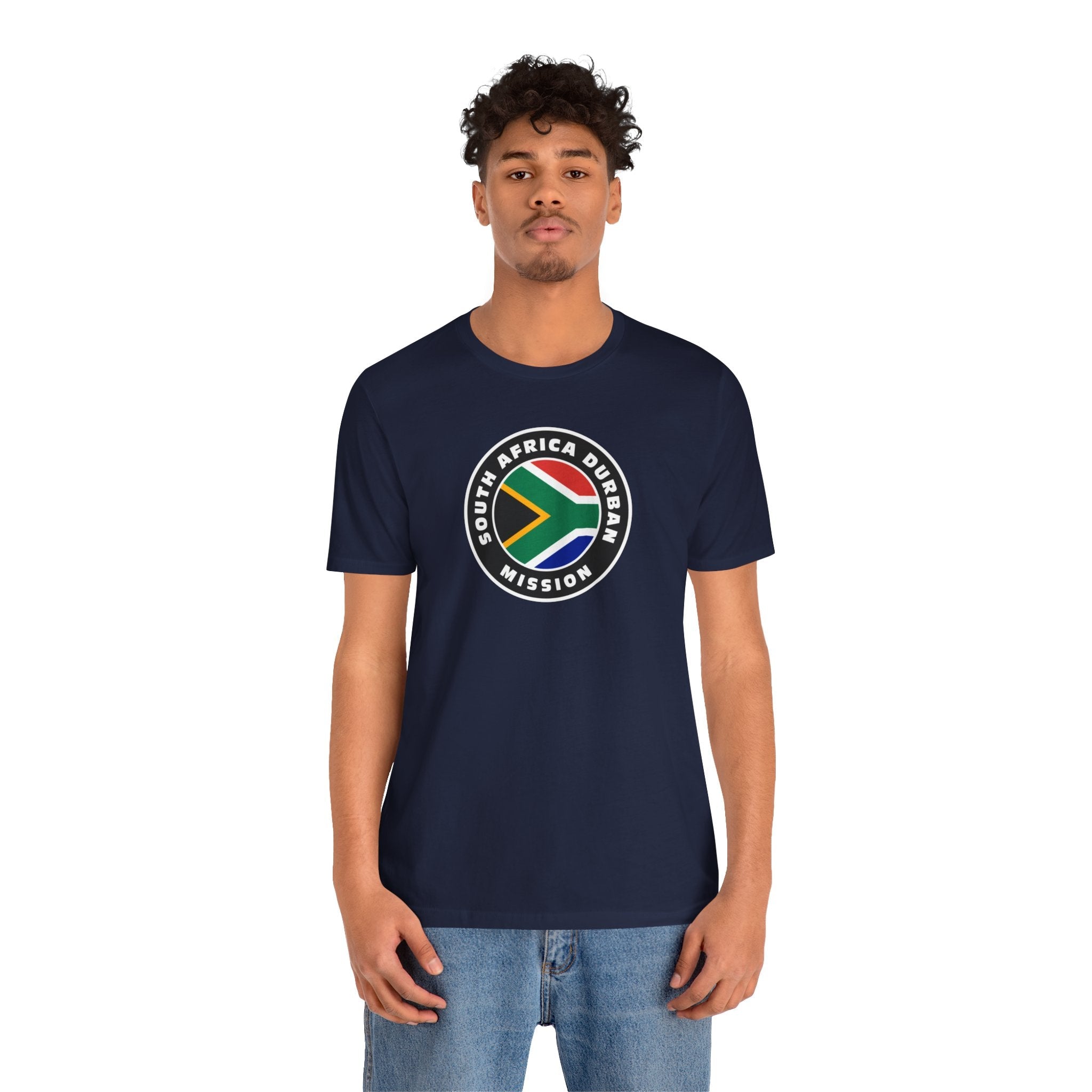 South Africa Durban Mission Flag Logo (Black Border) T-shirt - Mission Wishlist - LDS Missionary Gift Store