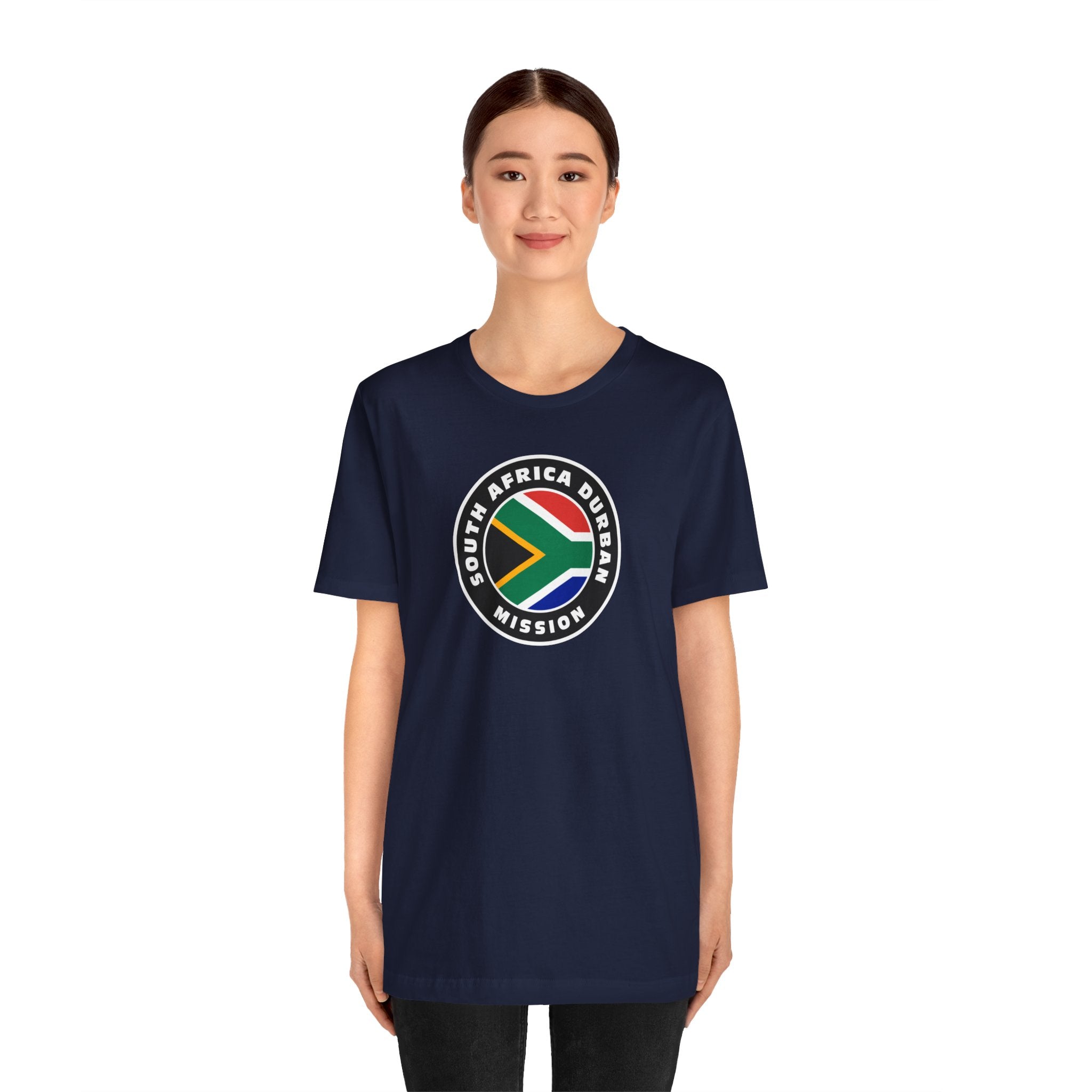 South Africa Durban Mission Flag Logo (Black Border) T-shirt - Mission Wishlist - LDS Missionary Gift Store