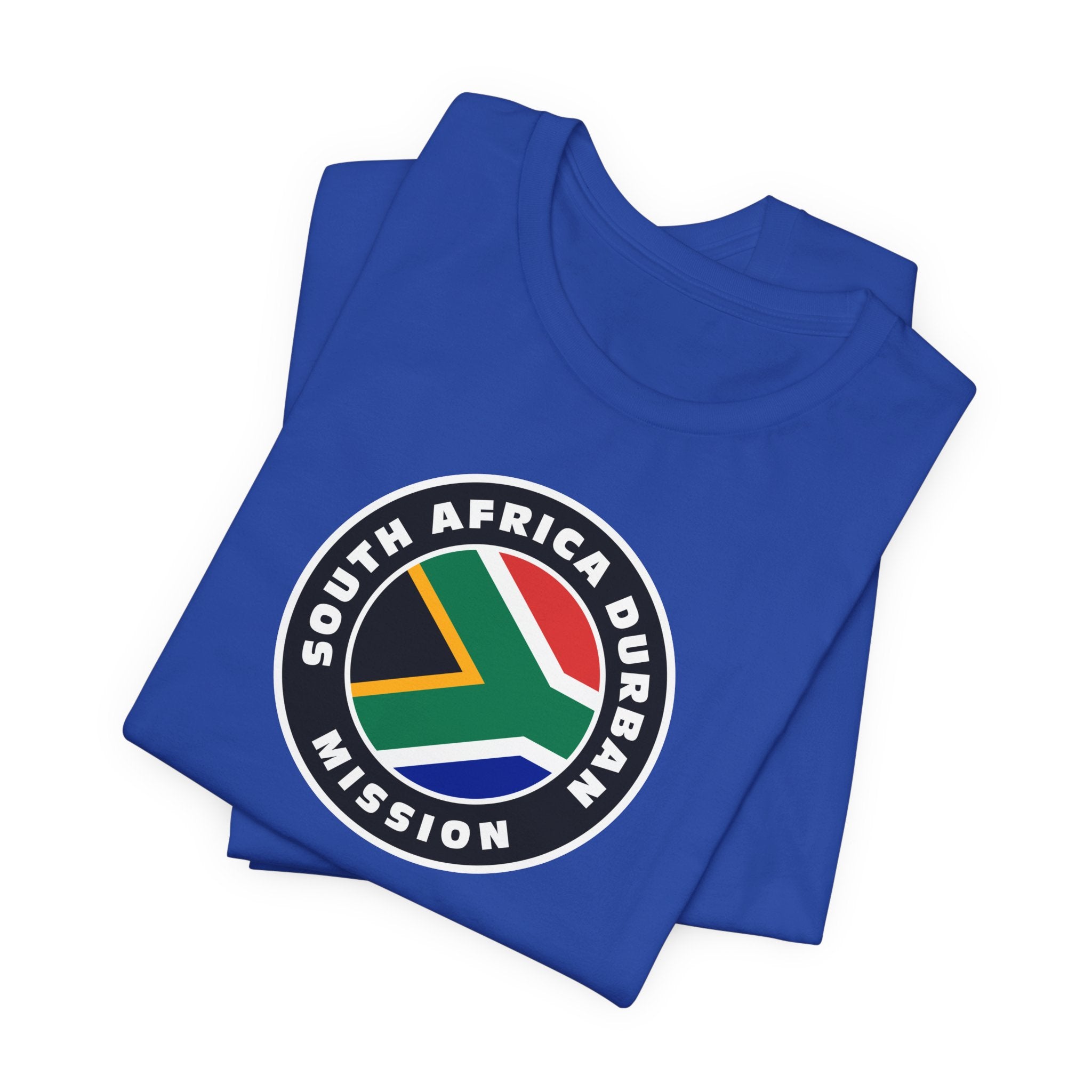South Africa Durban Mission Flag Logo (Black Border) T-shirt - Mission Wishlist - LDS Missionary Gift Store