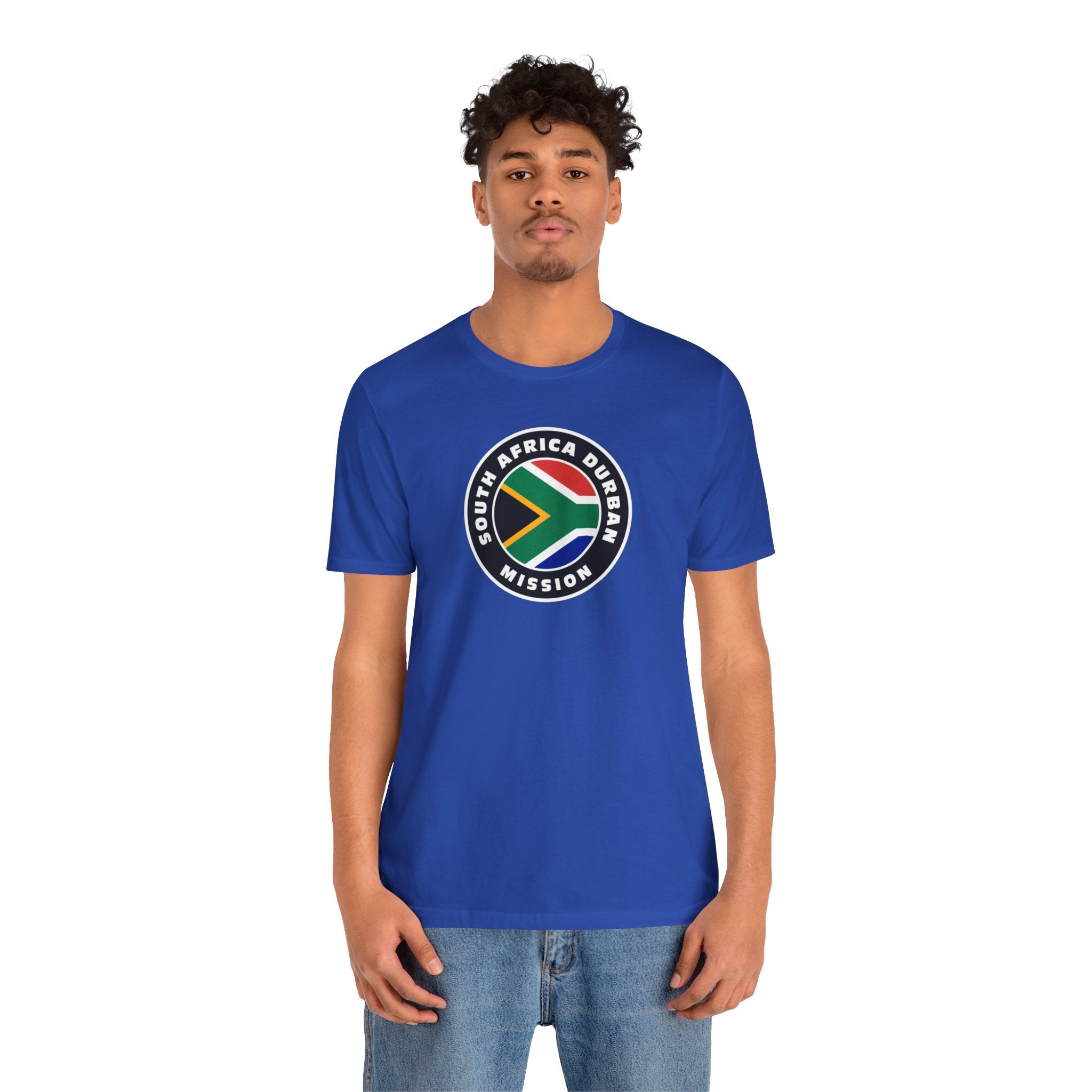 South Africa Durban Mission Flag Logo (Black Border) T-shirt - Mission Wishlist - LDS Missionary Gift Store