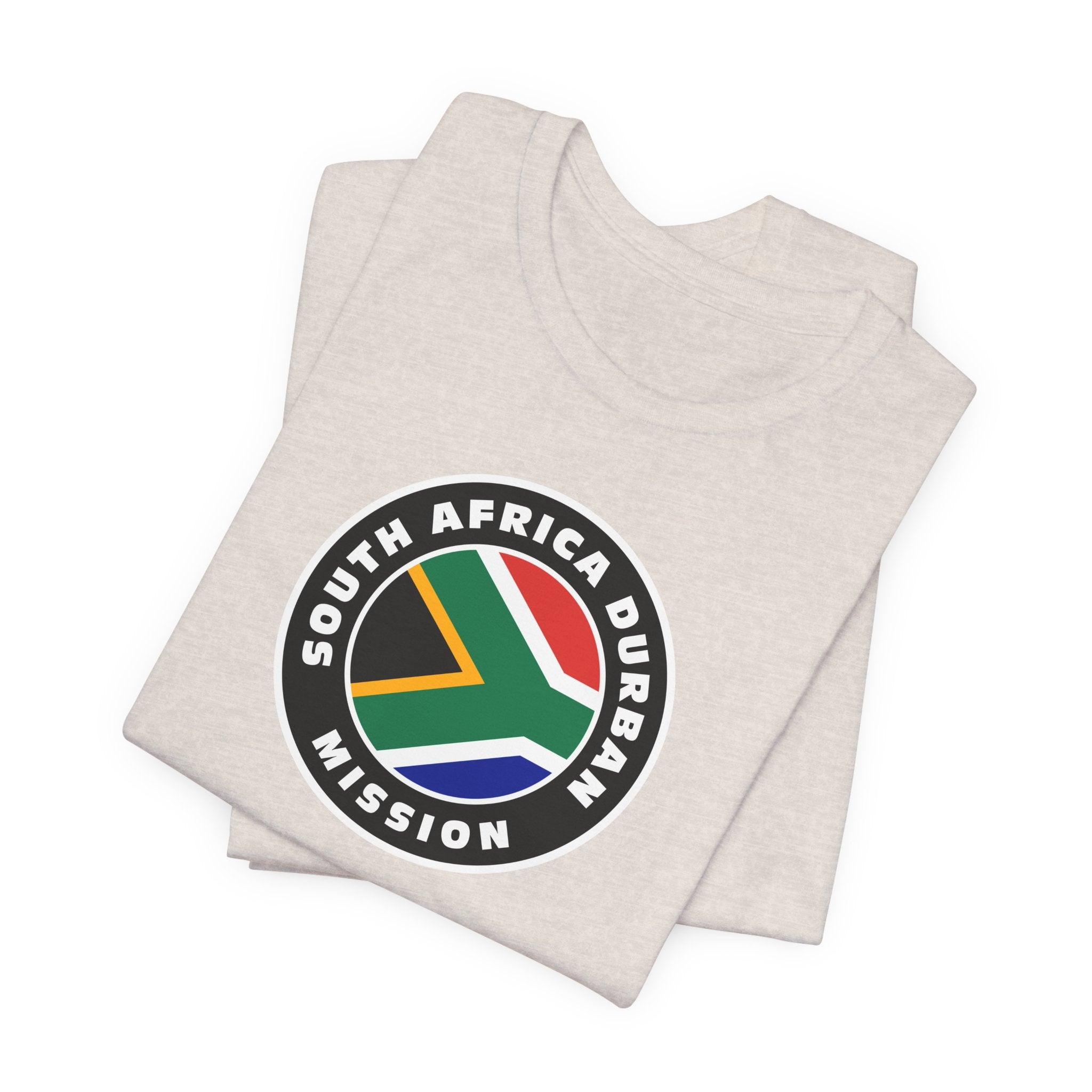 South Africa Durban Mission Flag Logo (Black Border) T-shirt - Mission Wishlist - LDS Missionary Gift Store