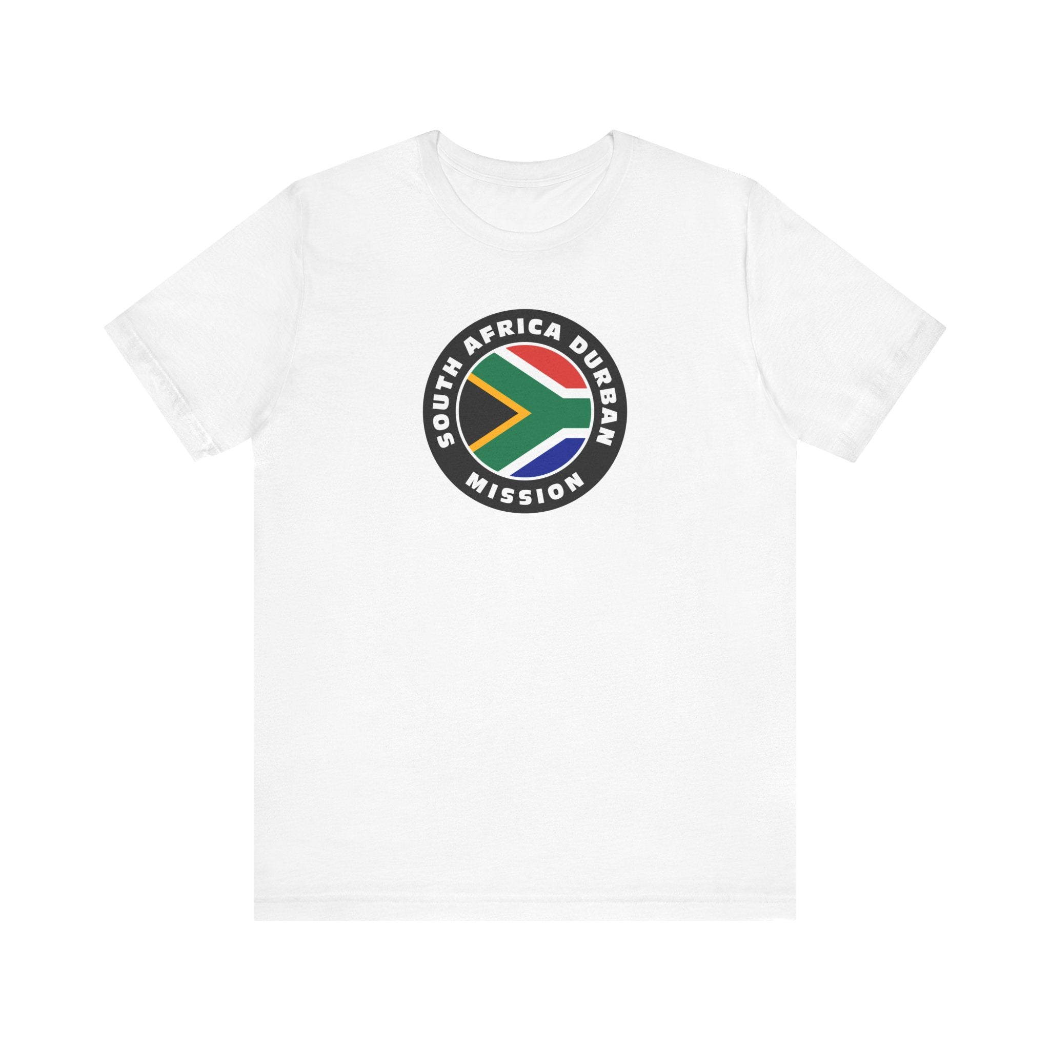 South Africa Durban Mission Flag Logo (Black Border) T-shirt - Mission Wishlist - LDS Missionary Gift Store