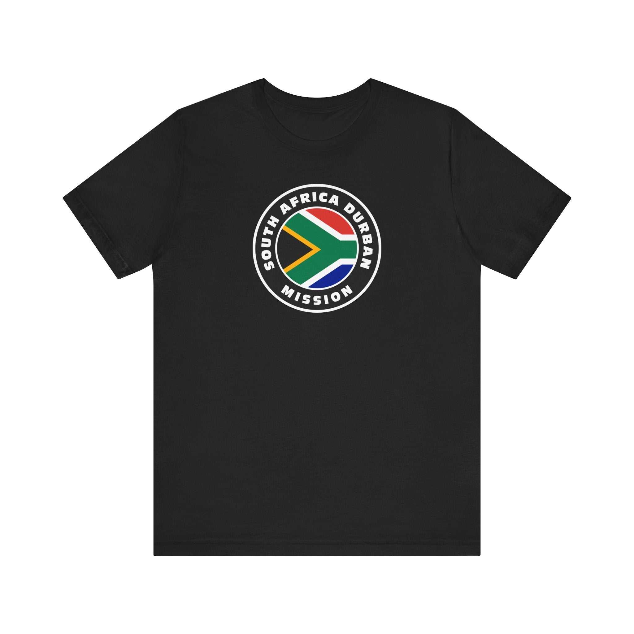 South Africa Durban Mission Flag Logo (Black Border) T-shirt - Mission Wishlist - LDS Missionary Gift Store