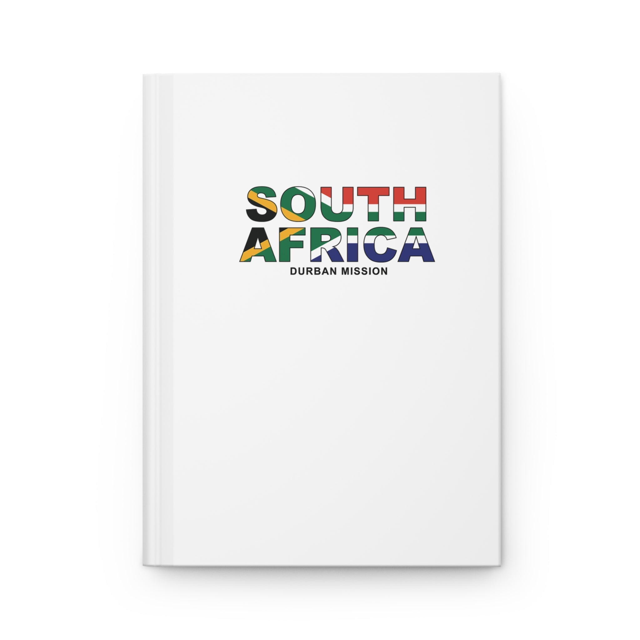 South Africa Durban Mission Flag Title White Hardcover Journal Matte - Mission Wishlist - LDS Missionary Gift Store