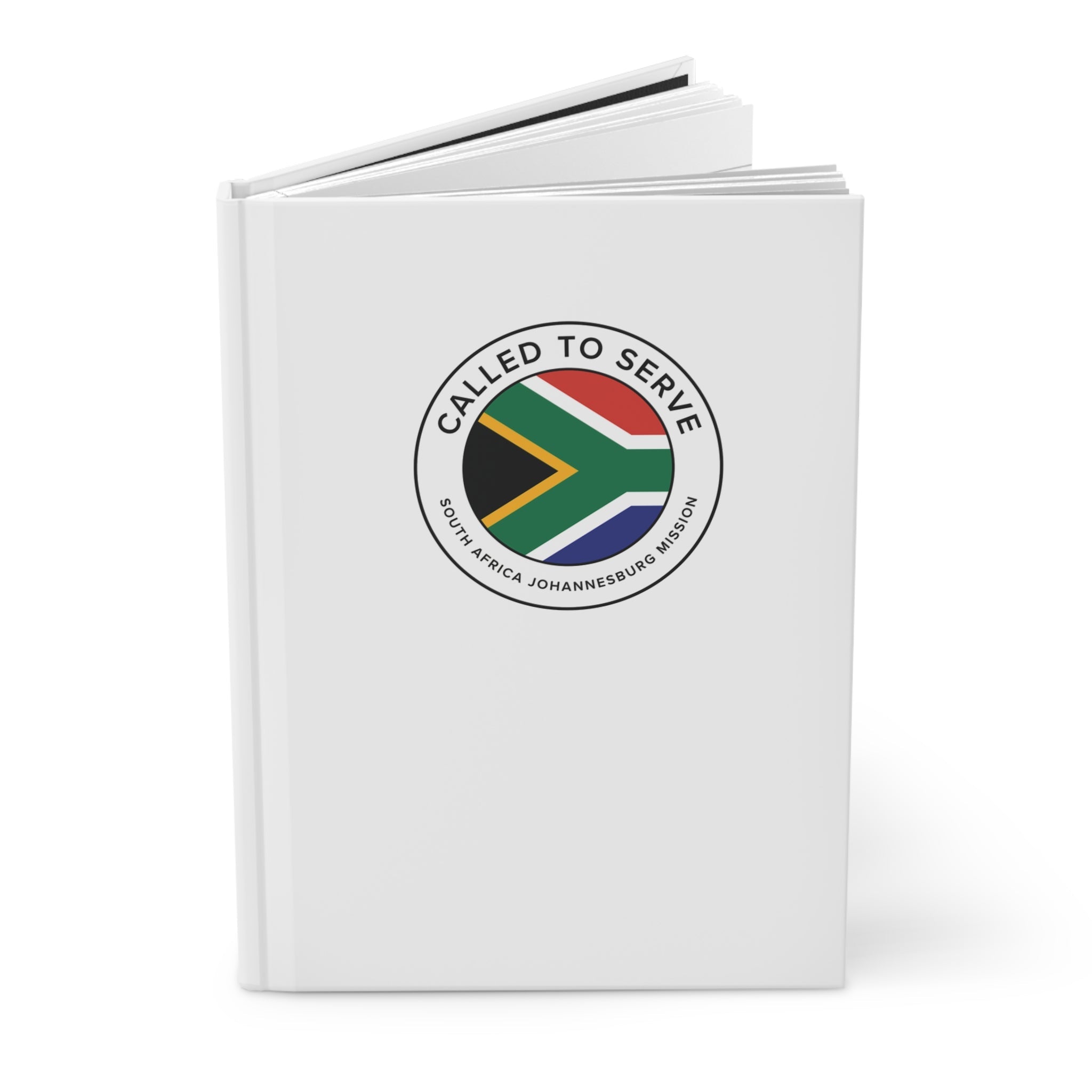 South Africa Johannesburg Mission Circle Flag Called to Serve White Hardcover Journal Matte - Mission Wishlist - LDS Missionary Gift Store