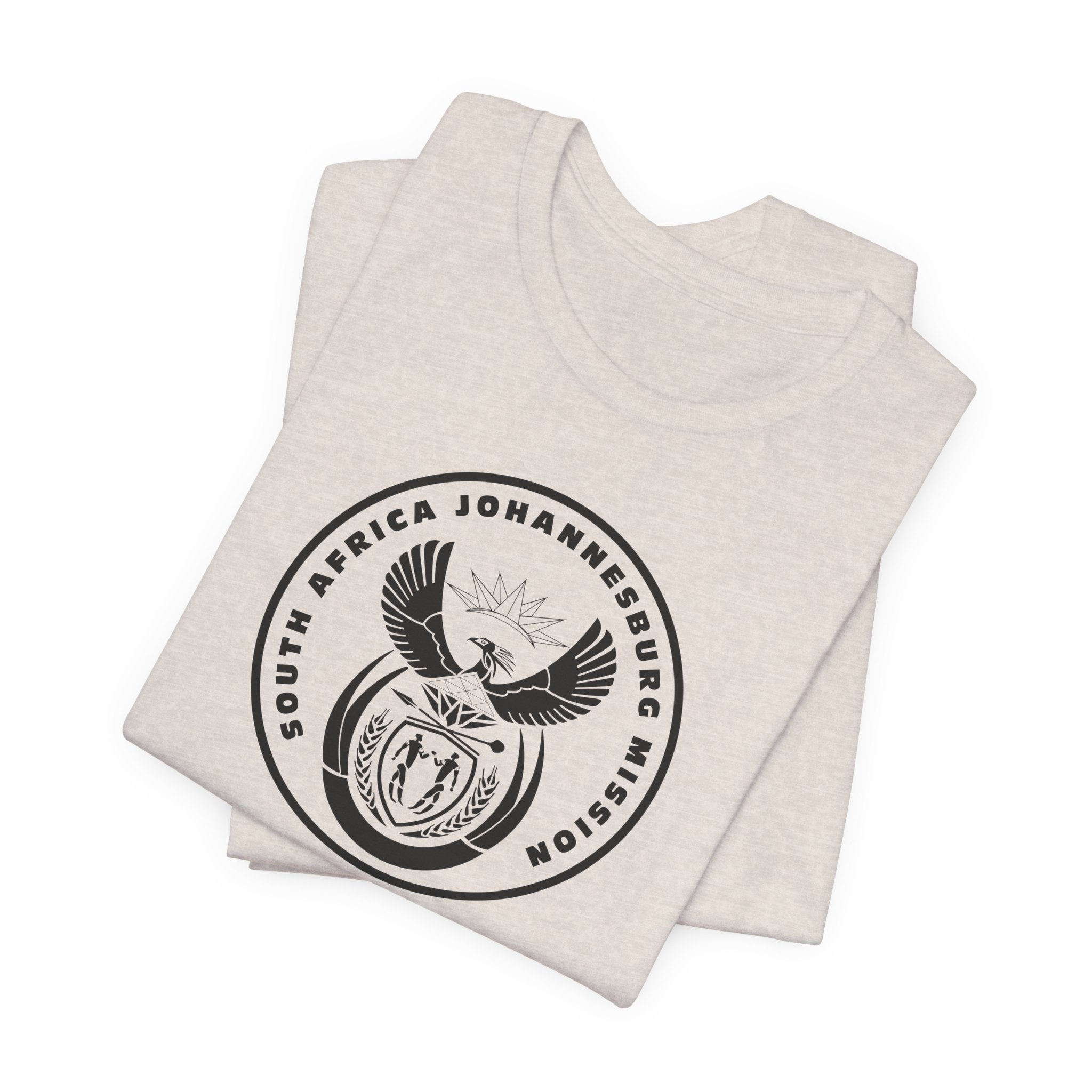 South Africa Johannesburg Mission Circular Monochrome Logo T-Shirt - Mission Wishlist - LDS Missionary Gift Store