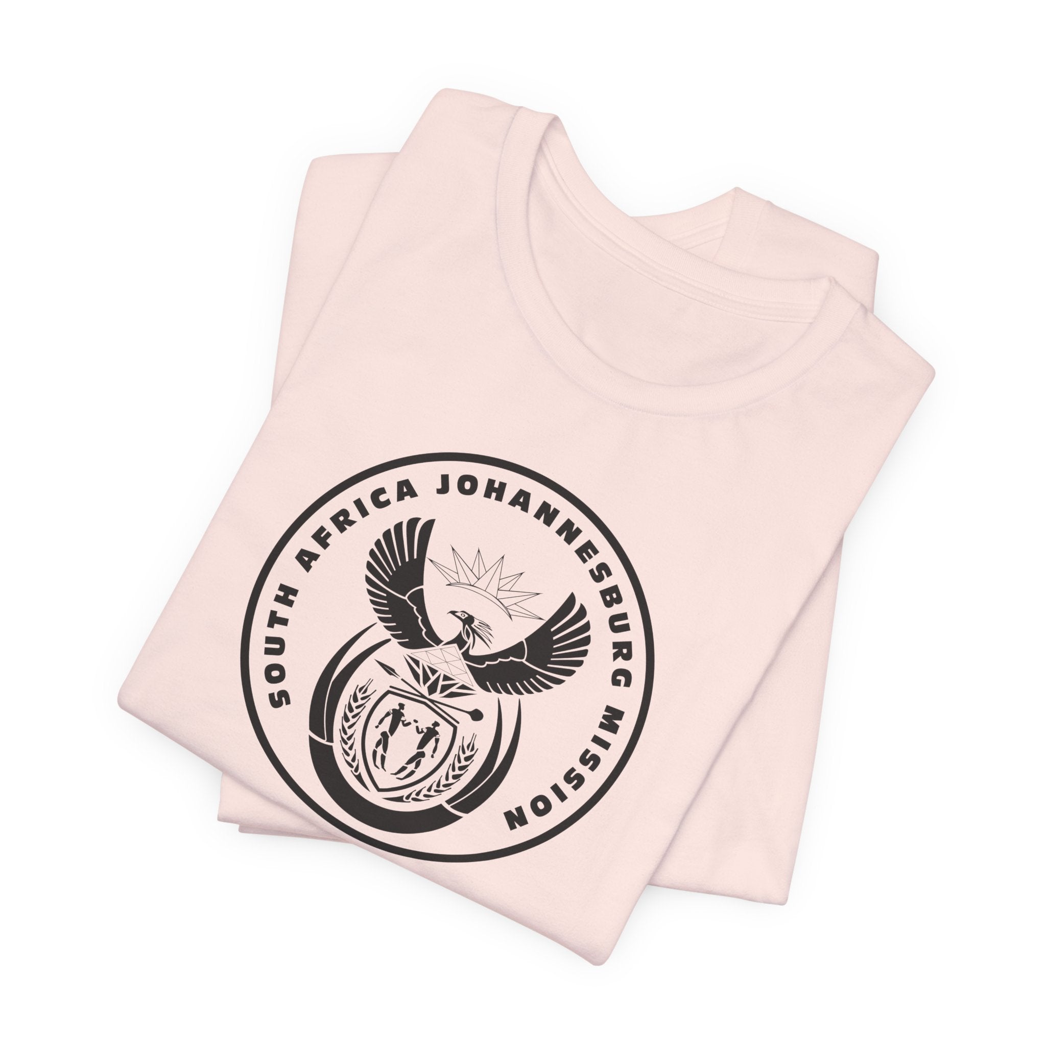 South Africa Johannesburg Mission Circular Monochrome Logo T-Shirt - Mission Wishlist - LDS Missionary Gift Store