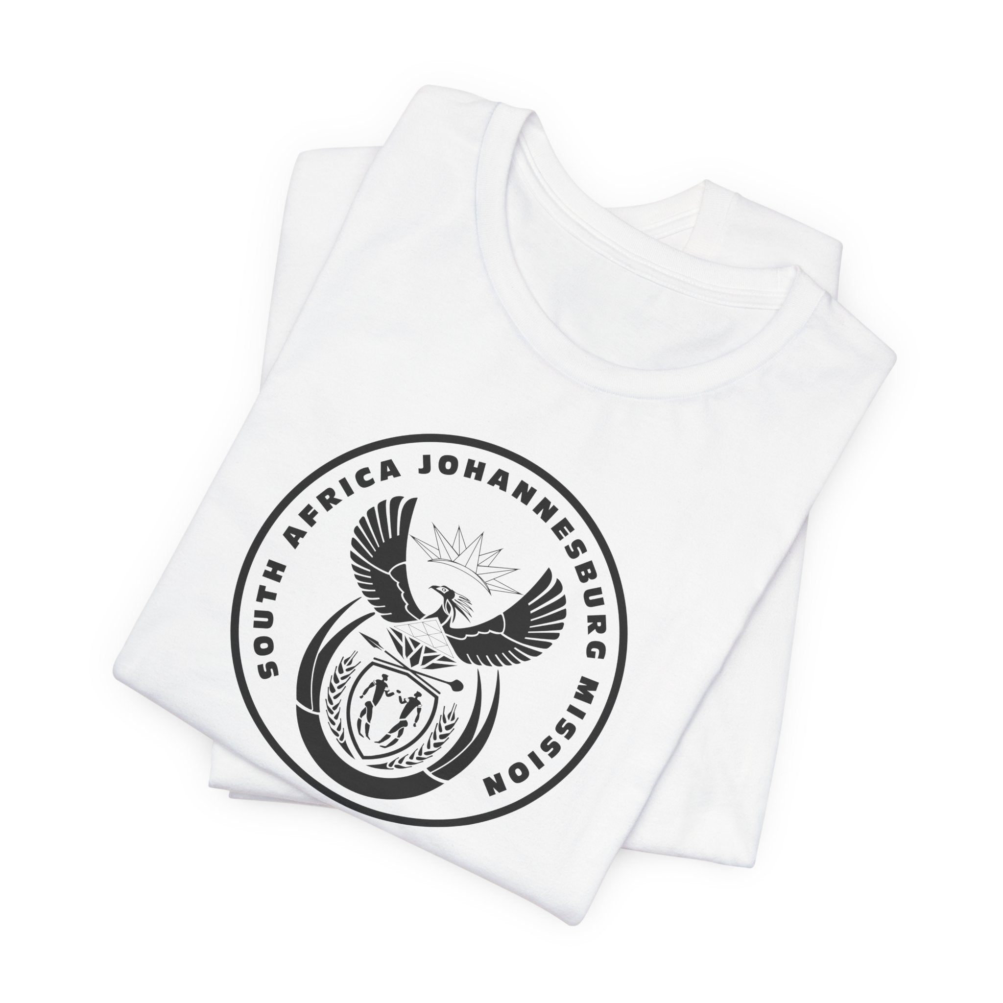 South Africa Johannesburg Mission Circular Monochrome Logo T-Shirt - Mission Wishlist - LDS Missionary Gift Store