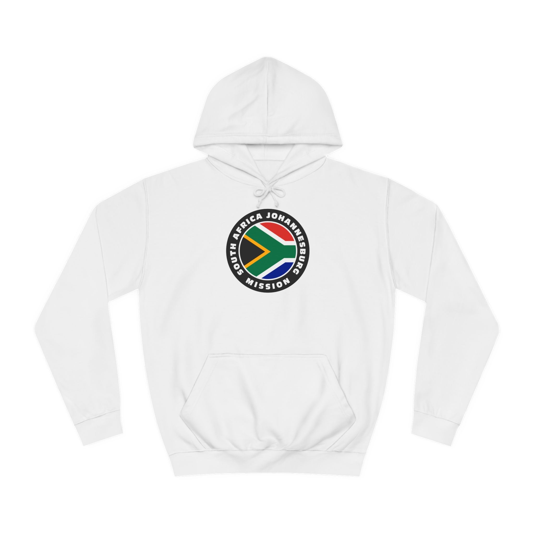 South Africa Johannesburg Mission Flag Logo (Black Border) College Hoodie - Mission Wishlist - LDS Missionary Gift Store