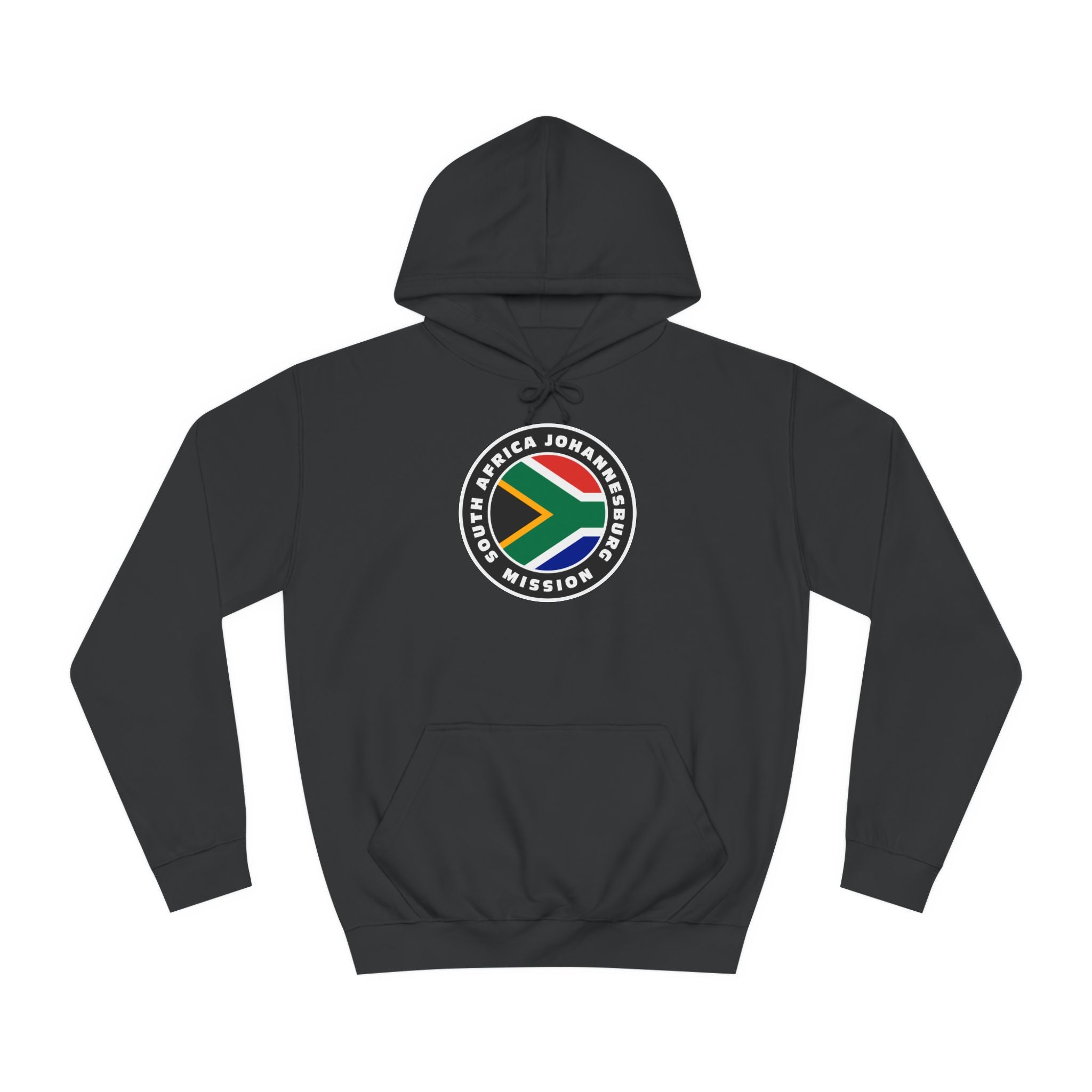 South Africa Johannesburg Mission Flag Logo (Black Border) College Hoodie - Mission Wishlist - LDS Missionary Gift Store