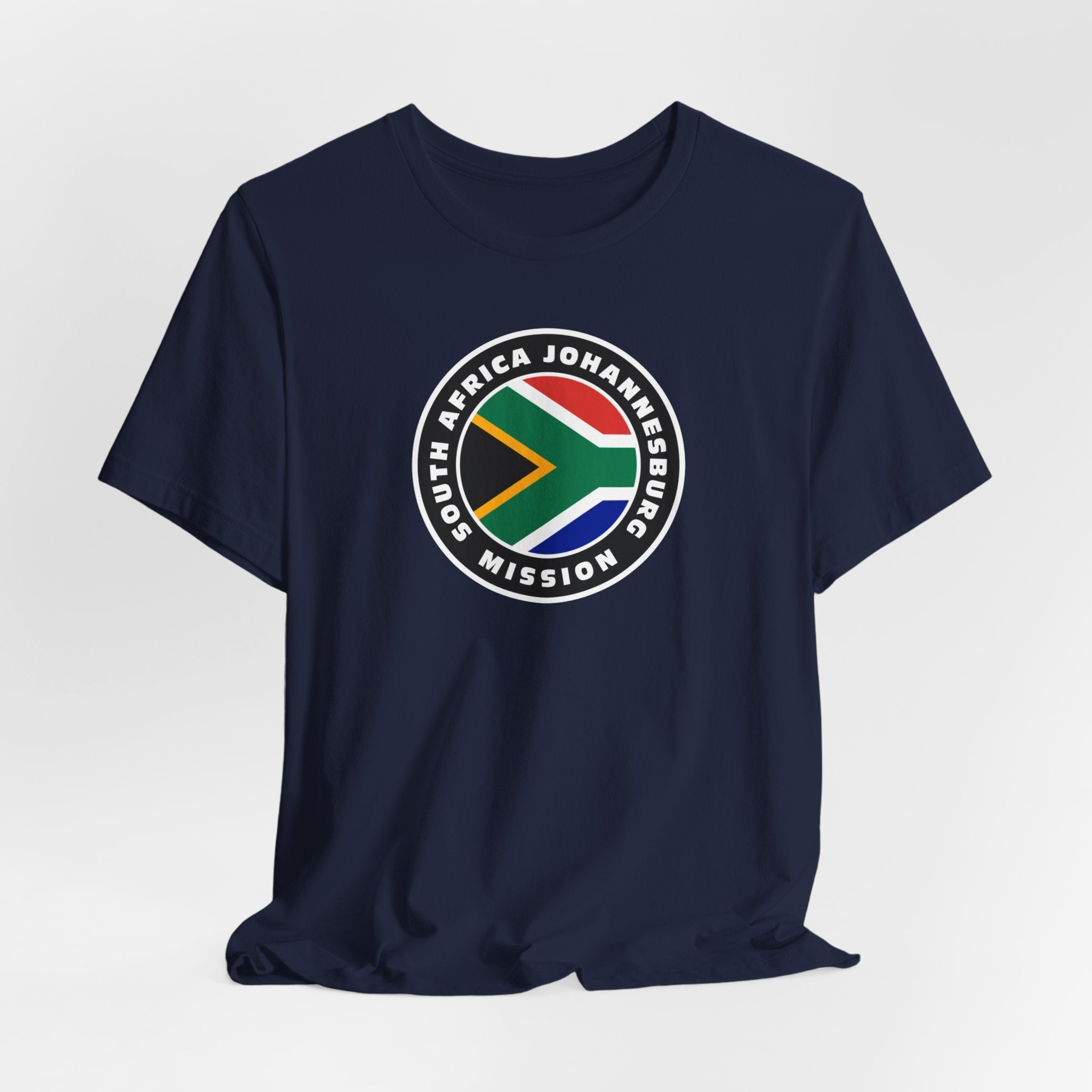 South Africa Johannesburg Mission Flag Logo (Black Border) T-shirt - Mission Wishlist - LDS Missionary Gift Store