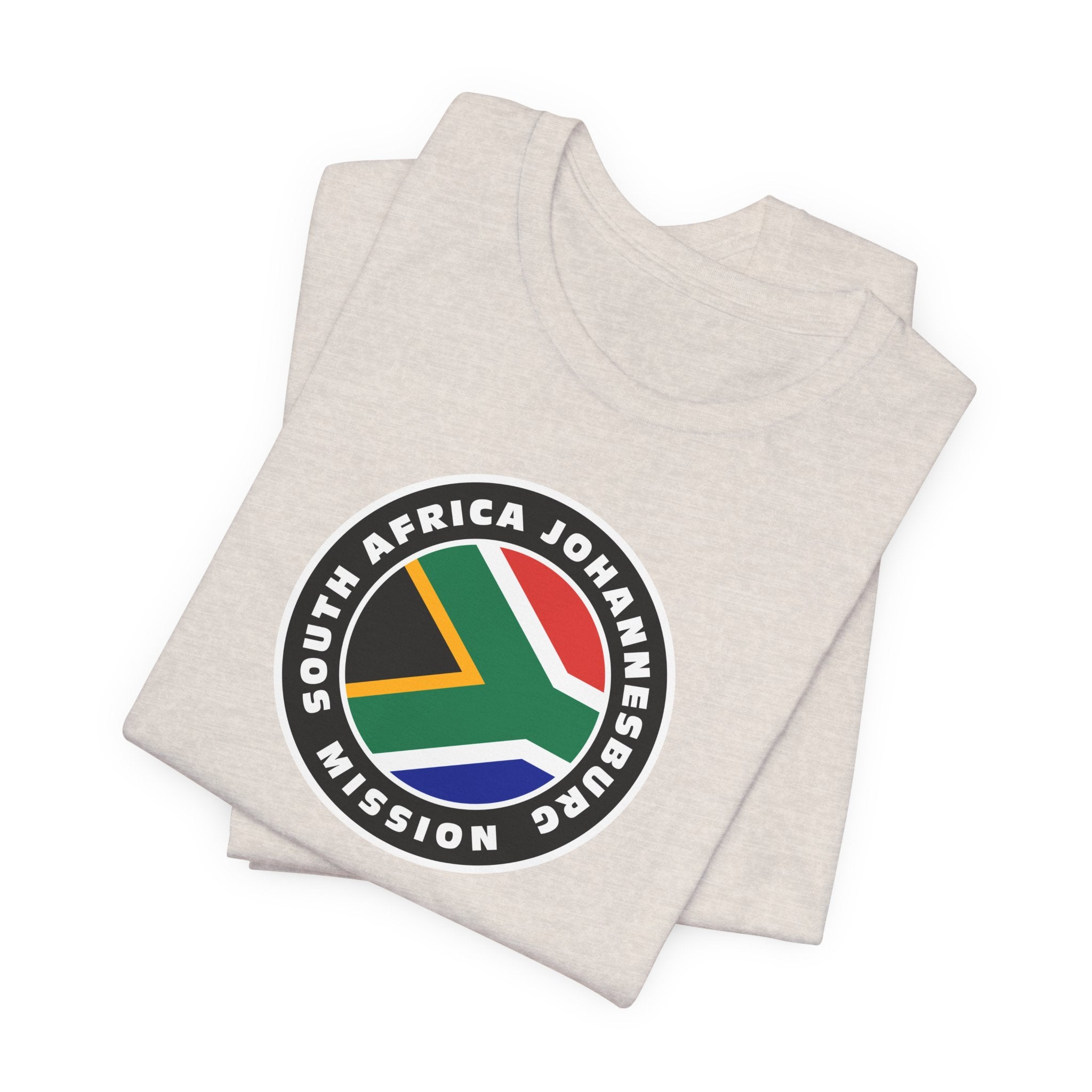 South Africa Johannesburg Mission Flag Logo (Black Border) T-shirt - Mission Wishlist - LDS Missionary Gift Store