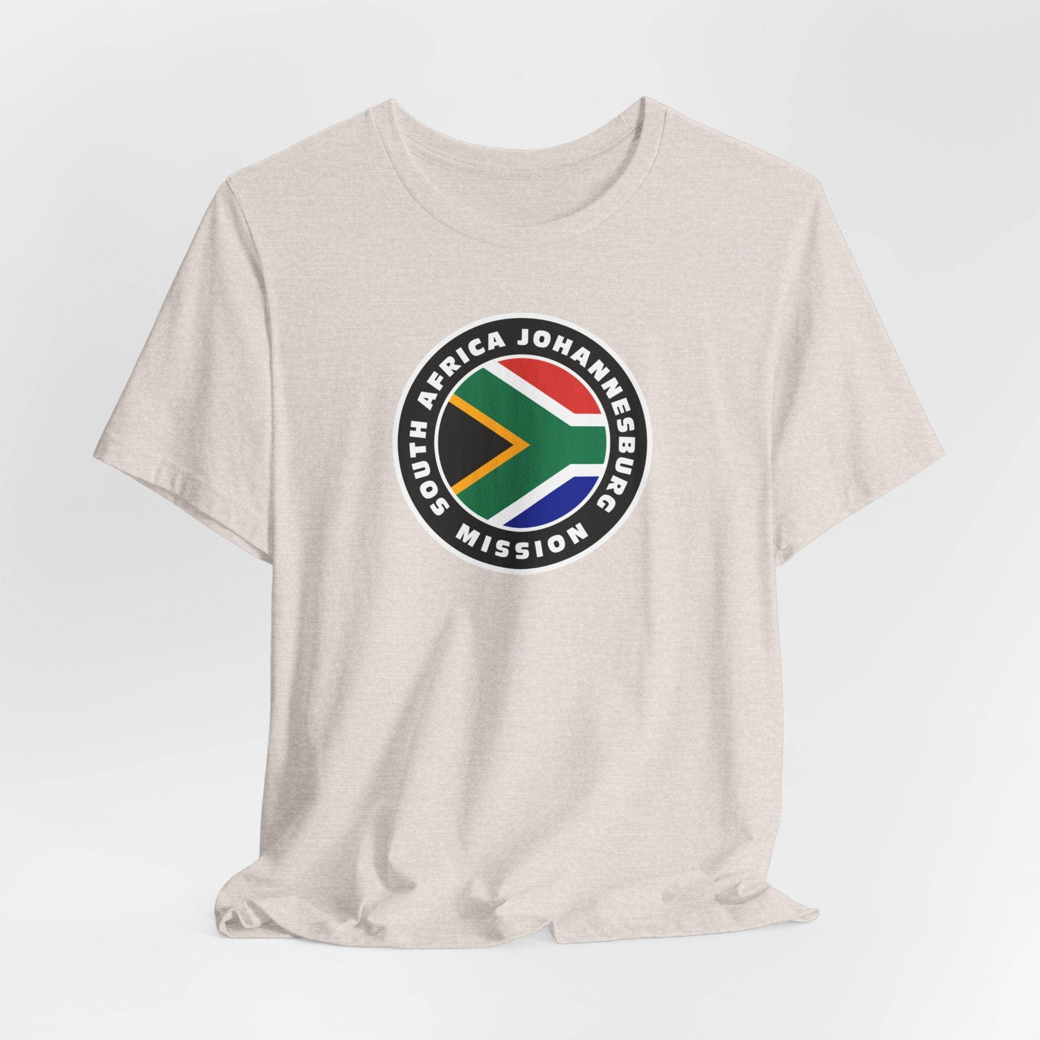 South Africa Johannesburg Mission Flag Logo (Black Border) T-shirt - Mission Wishlist - LDS Missionary Gift Store