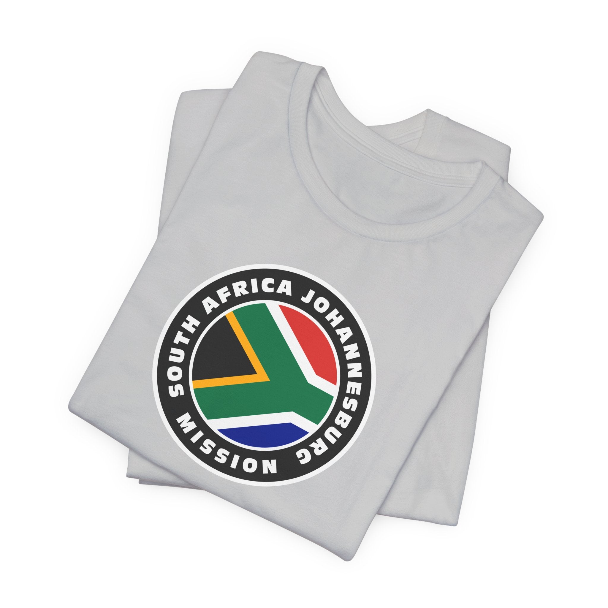 South Africa Johannesburg Mission Flag Logo (Black Border) T-shirt - Mission Wishlist - LDS Missionary Gift Store