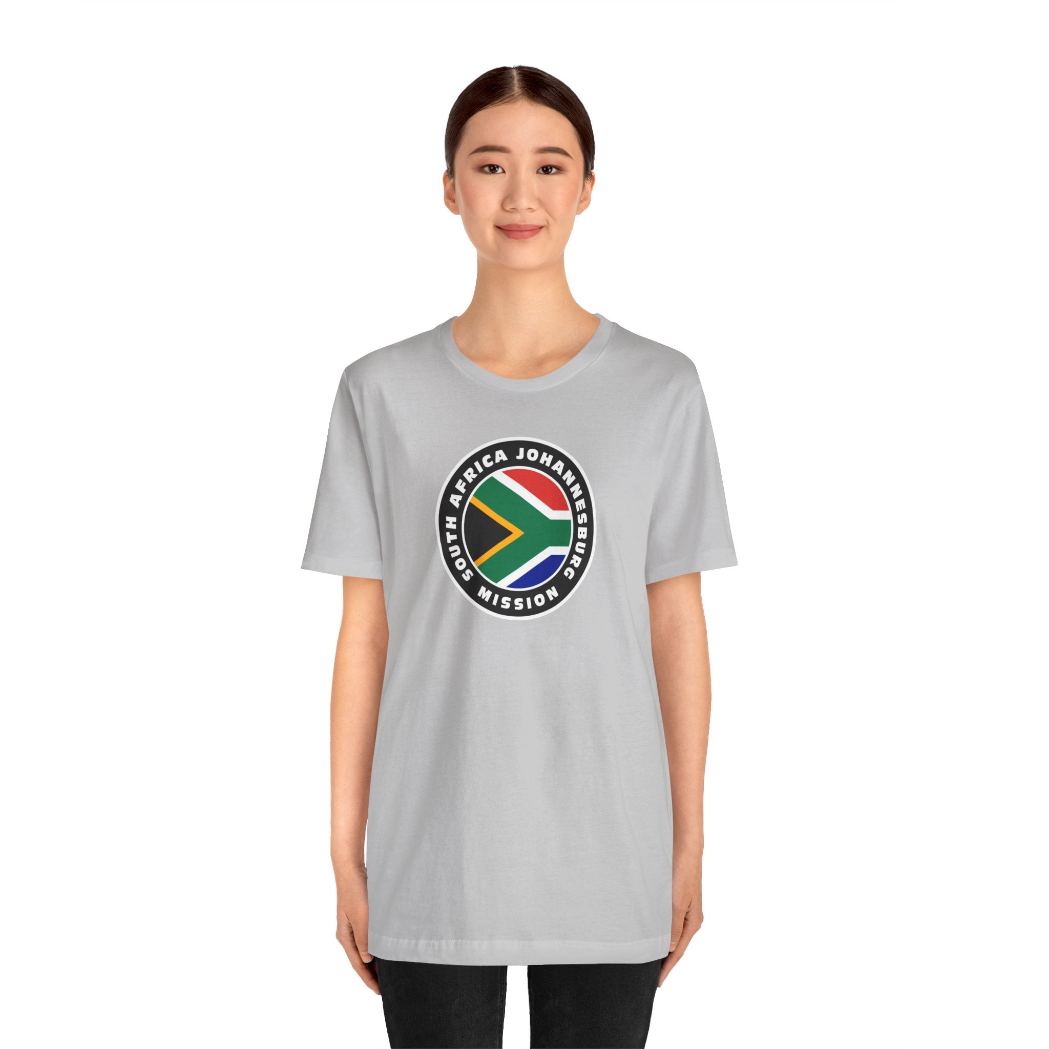 South Africa Johannesburg Mission Flag Logo (Black Border) T-shirt - Mission Wishlist - LDS Missionary Gift Store