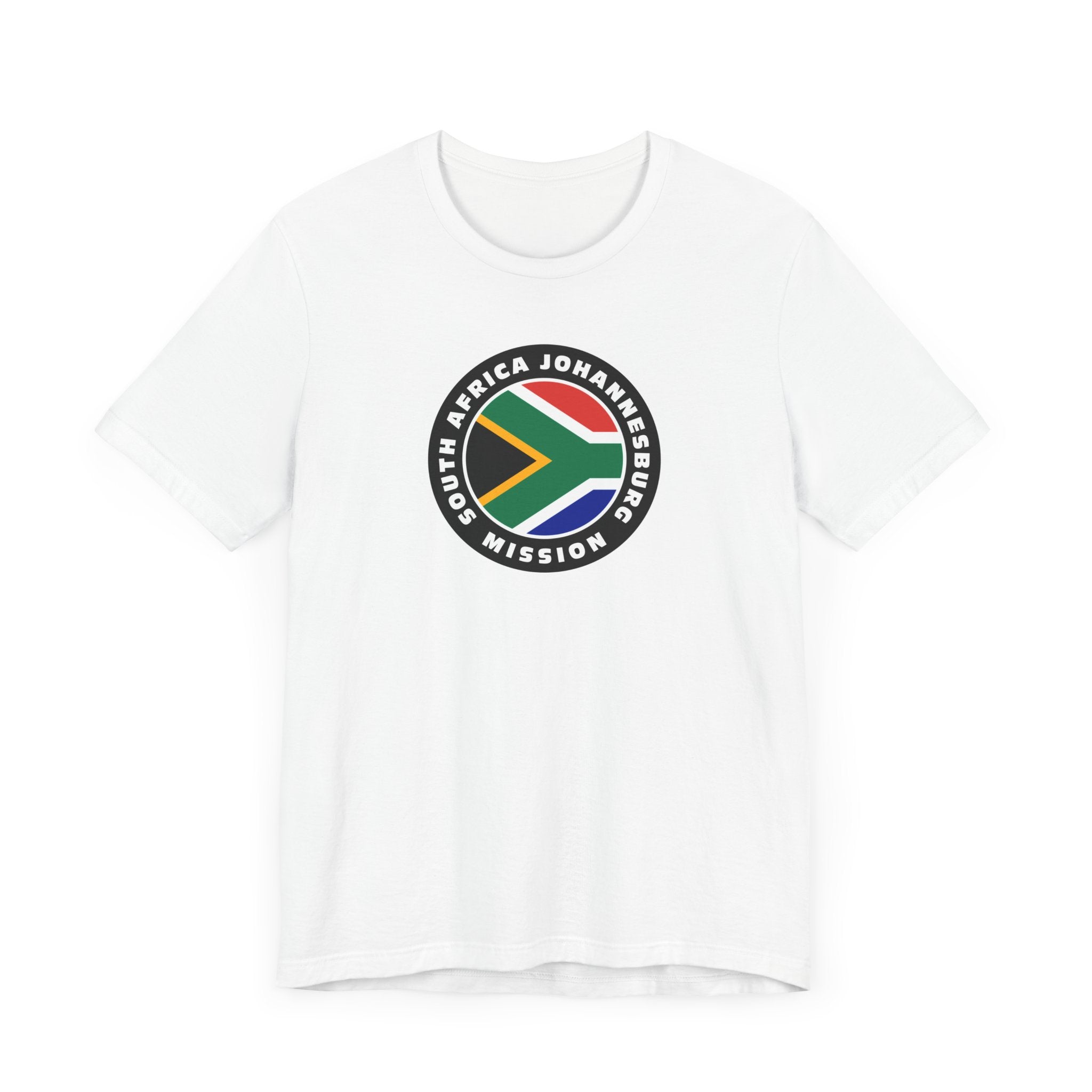 South Africa Johannesburg Mission Flag Logo (Black Border) T-shirt - Mission Wishlist - LDS Missionary Gift Store