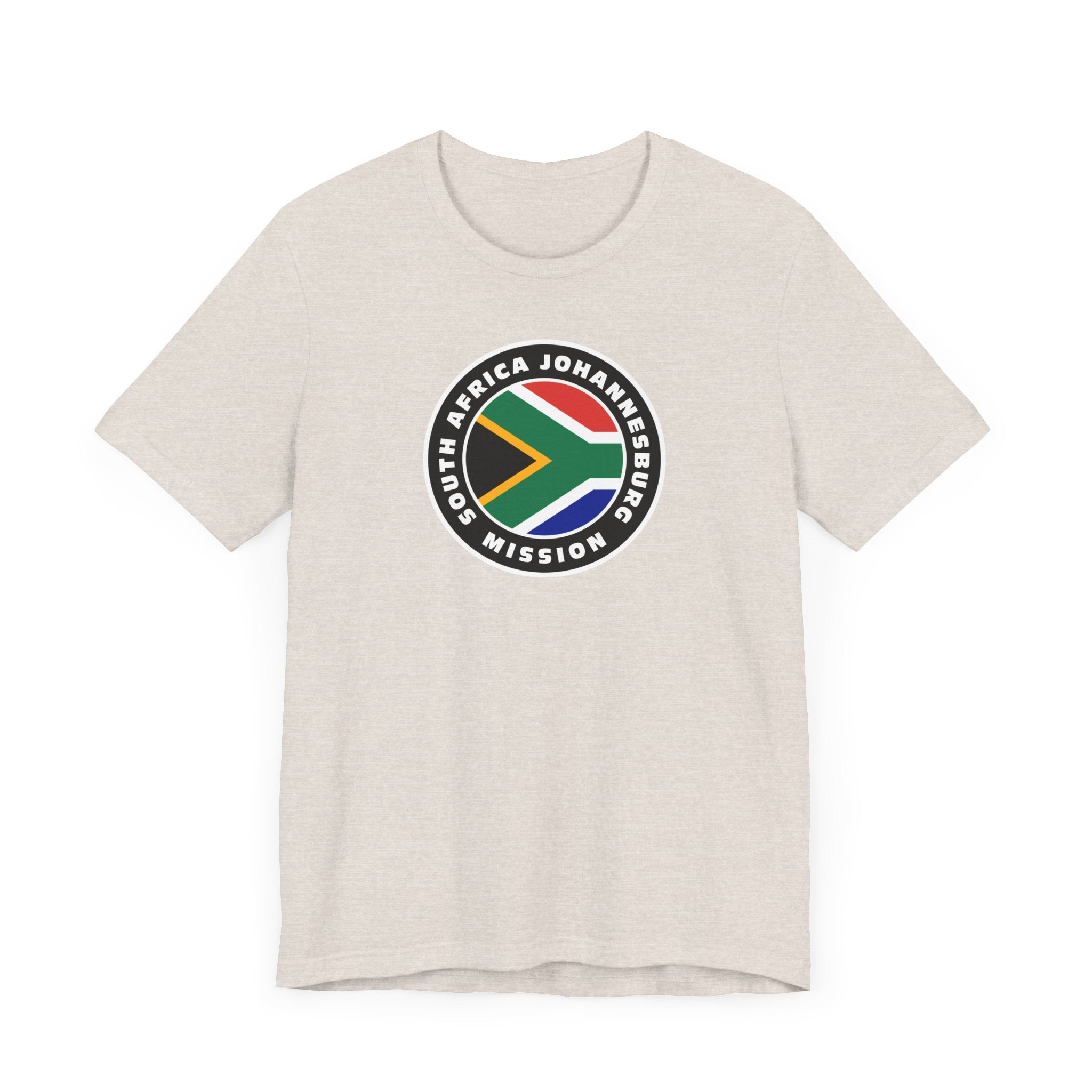 South Africa Johannesburg Mission Flag Logo (Black Border) T-shirt - Mission Wishlist - LDS Missionary Gift Store