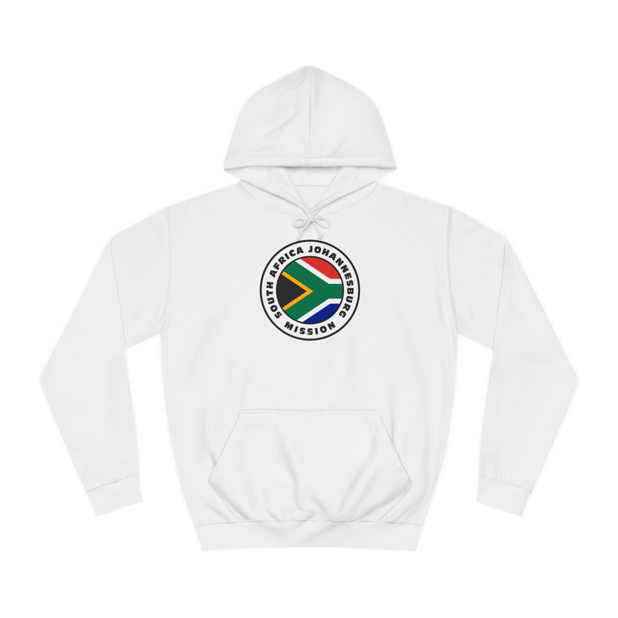 South Africa Johannesburg Mission Flag Logo (White Border) College Hoodie - Mission Wishlist - LDS Missionary Gift Store