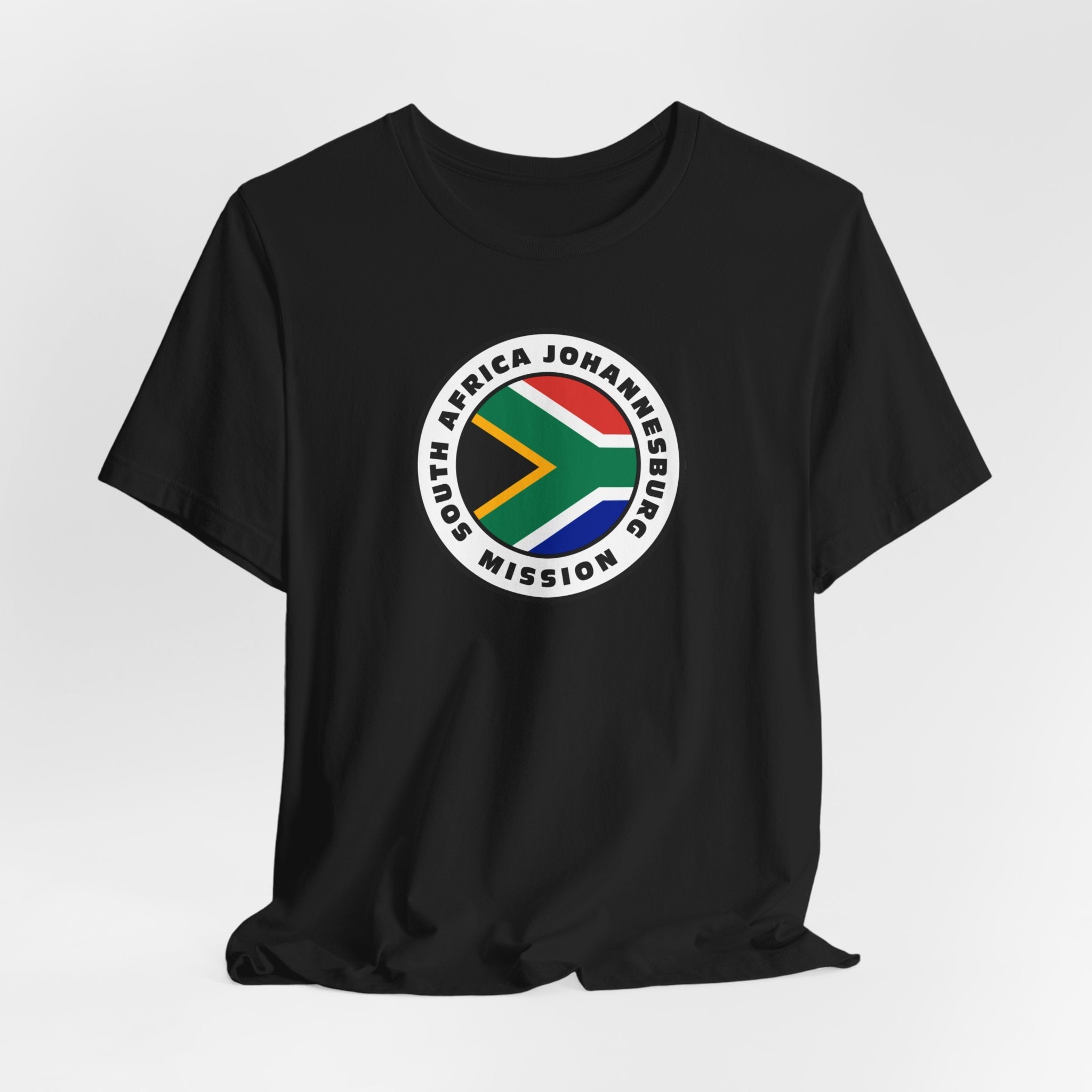 South Africa Johannesburg Mission Flag Logo (White Border) T-shirt - Mission Wishlist - LDS Missionary Gift Store