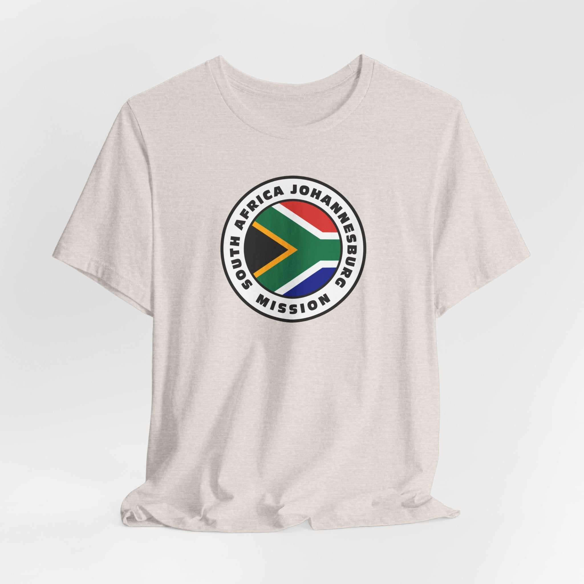 South Africa Johannesburg Mission Flag Logo (White Border) T-shirt - Mission Wishlist - LDS Missionary Gift Store