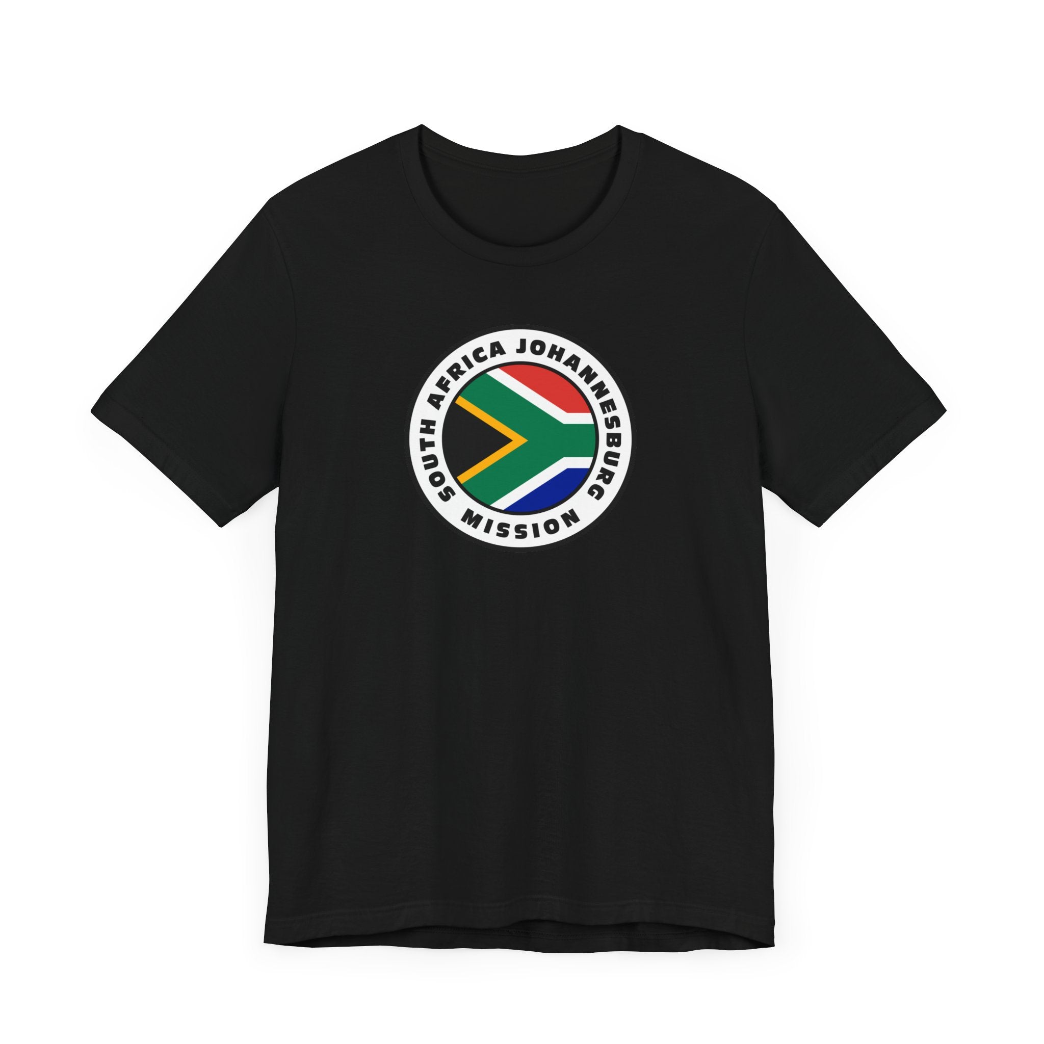 South Africa Johannesburg Mission Flag Logo (White Border) T-shirt - Mission Wishlist - LDS Missionary Gift Store