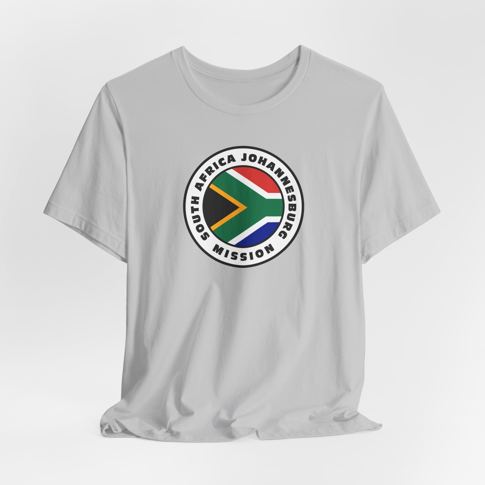 South Africa Johannesburg Mission Flag Logo (White Border) T-shirt - Mission Wishlist - LDS Missionary Gift Store