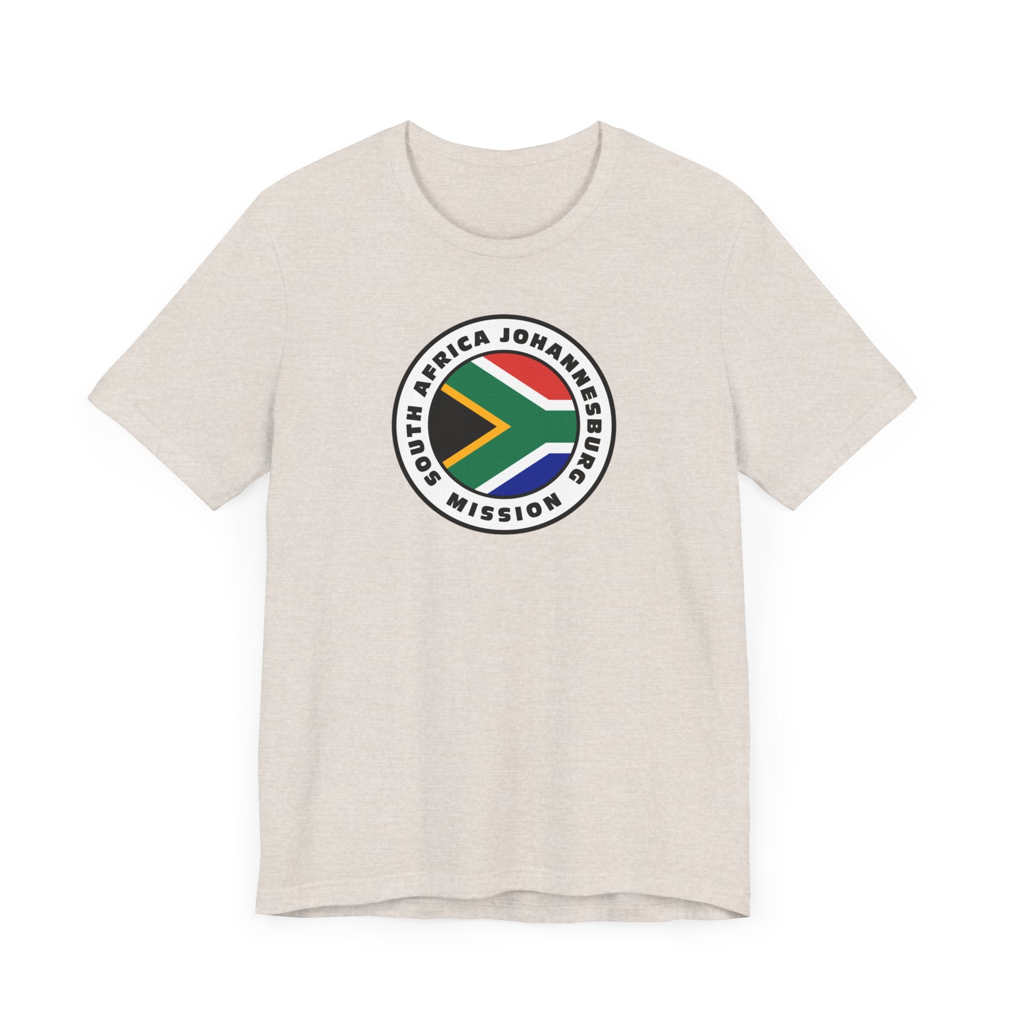 South Africa Johannesburg Mission Flag Logo (White Border) T-shirt - Mission Wishlist - LDS Missionary Gift Store