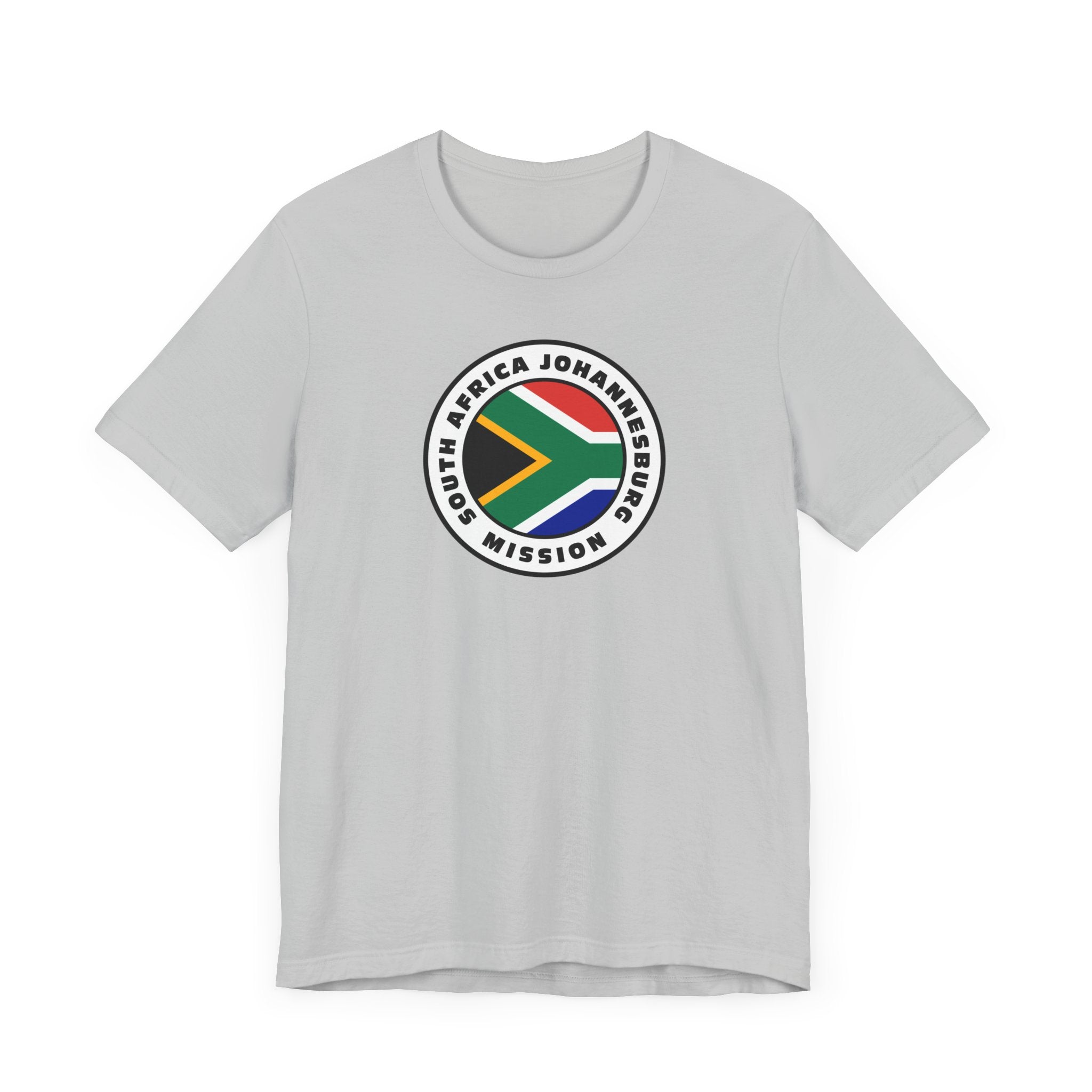 South Africa Johannesburg Mission Flag Logo (White Border) T-shirt - Mission Wishlist - LDS Missionary Gift Store