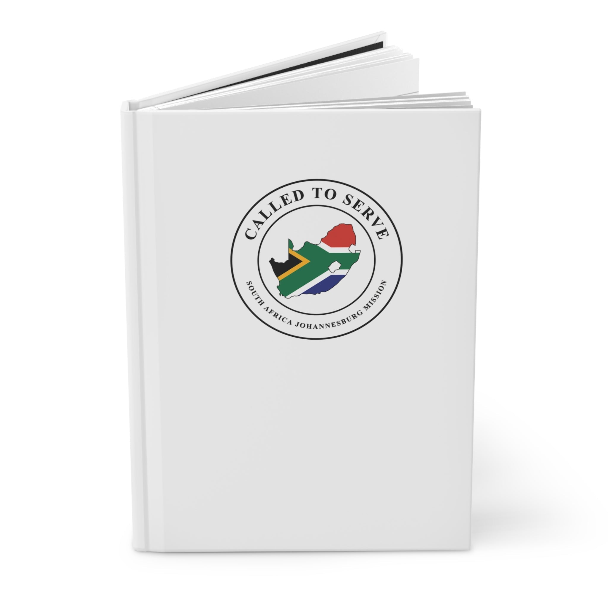 South Africa Johannesburg Mission Flag Map Called to Serve White Hardcover Journal Matte - Mission Wishlist - LDS Missionary Gift Store