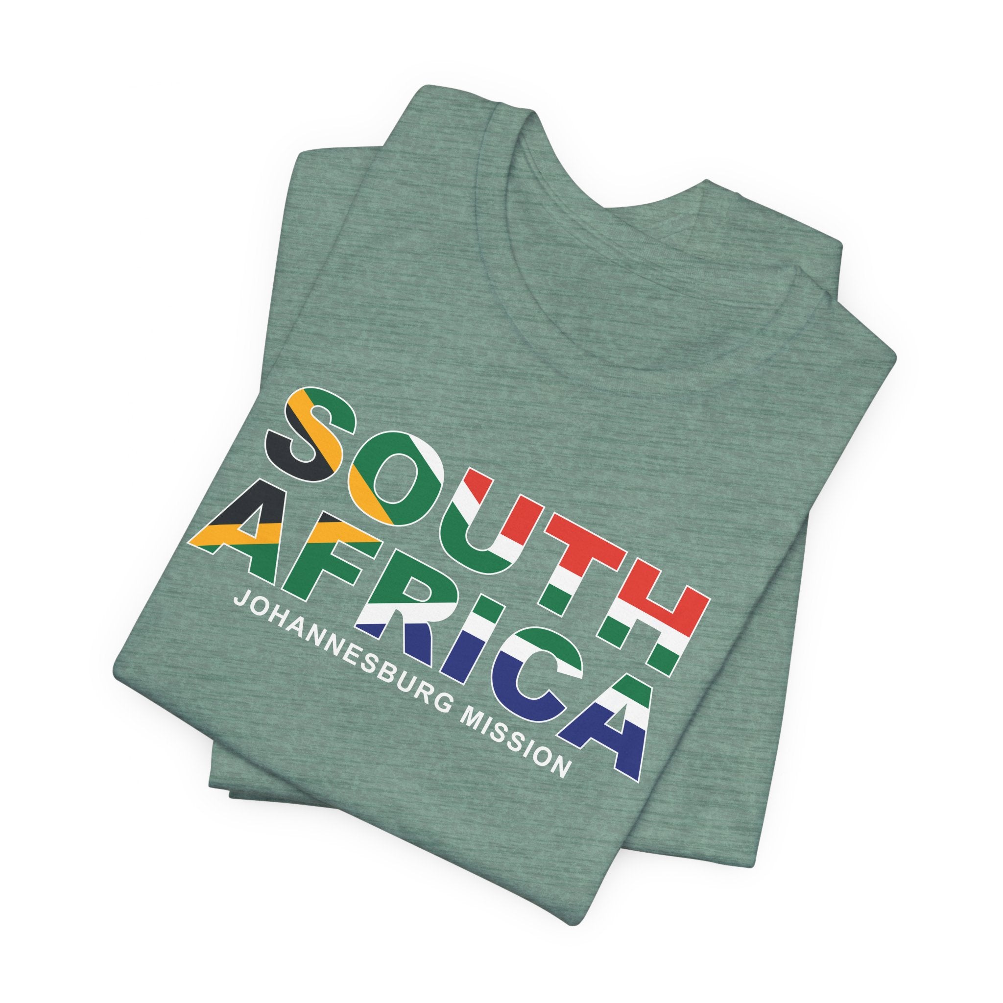 South Africa Johannesburg Mission Flag Title T-shirt - Mission Wishlist - LDS Missionary Gift Store