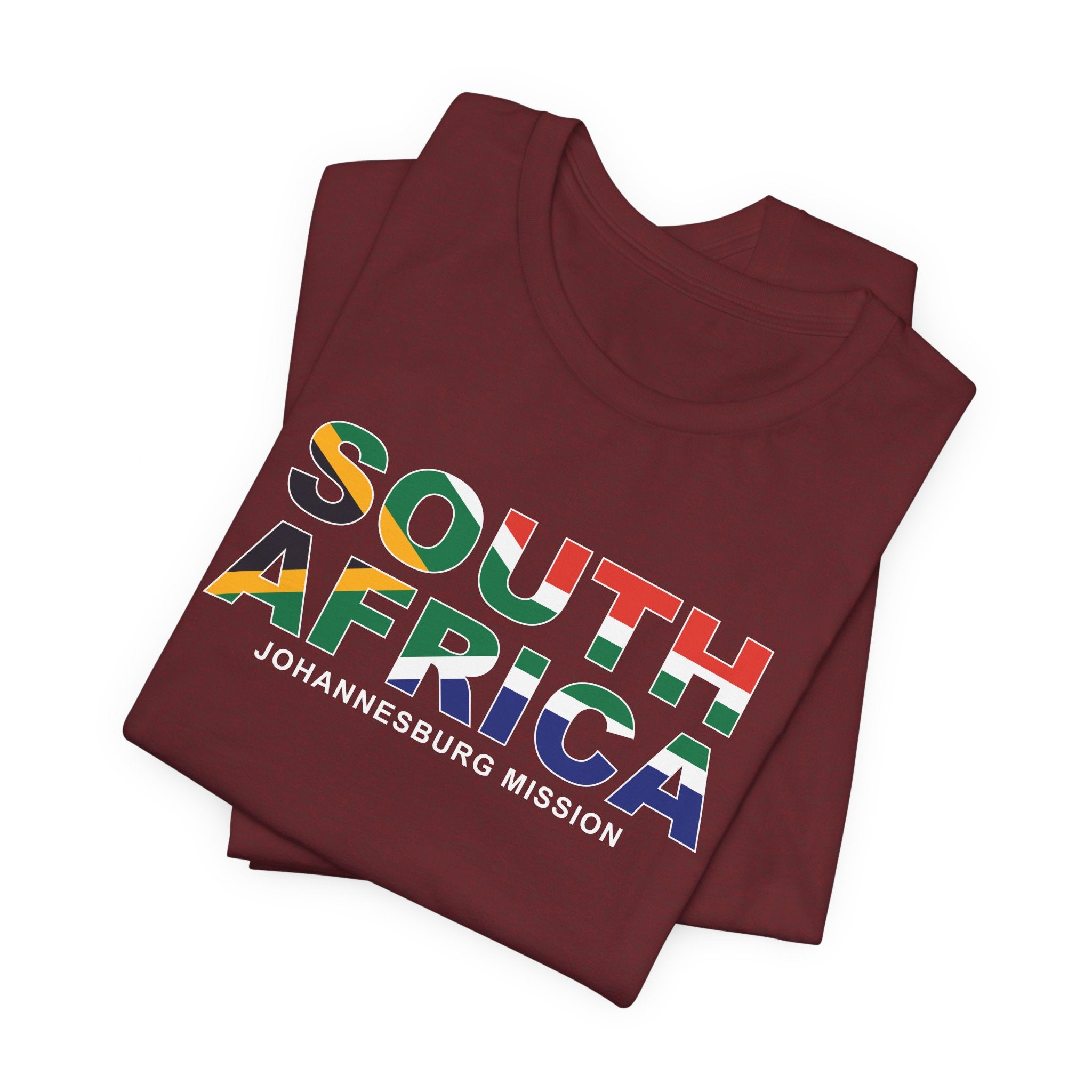 South Africa Johannesburg Mission Flag Title T-shirt - Mission Wishlist - LDS Missionary Gift Store