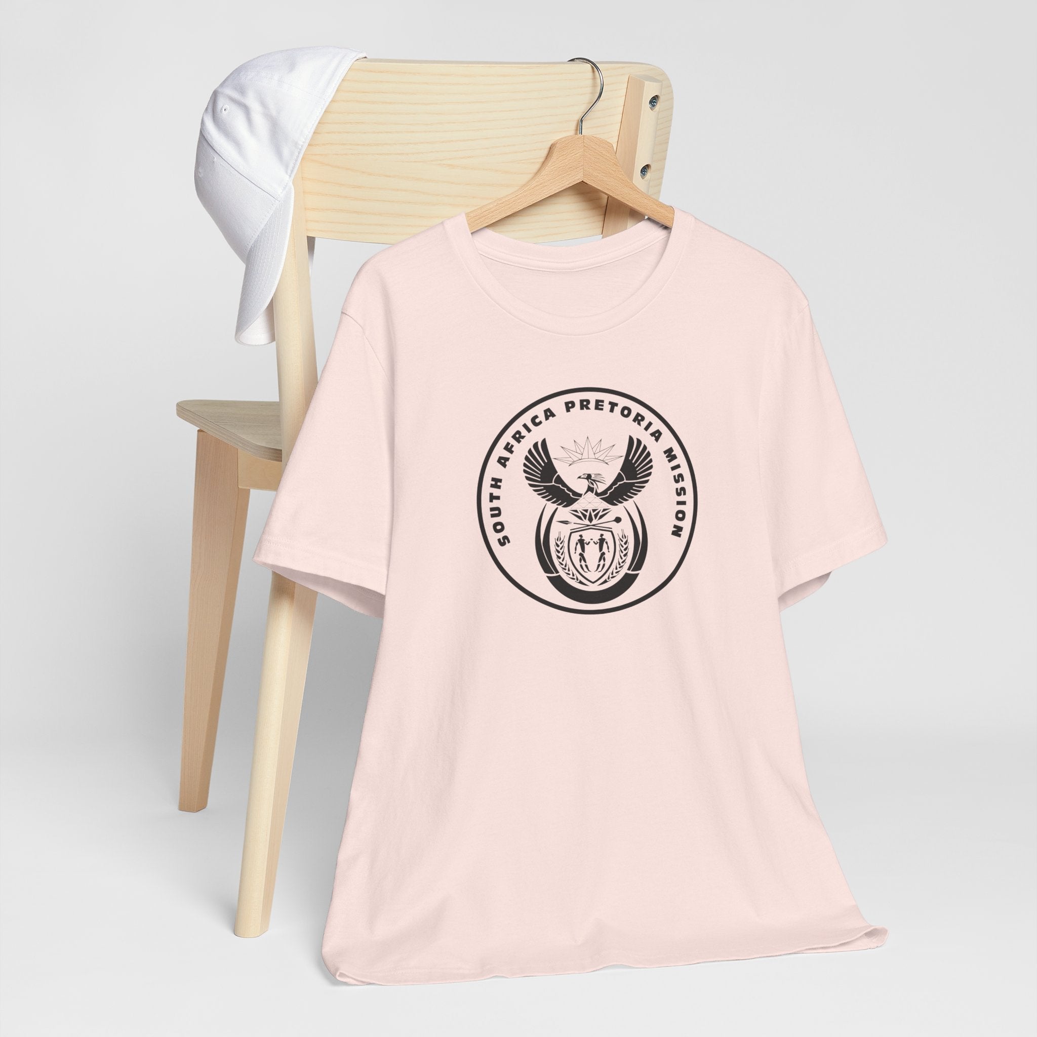 South Africa Pretoria Mission Circular Monochrome Logo T-Shirt - Mission Wishlist - LDS Missionary Gift Store