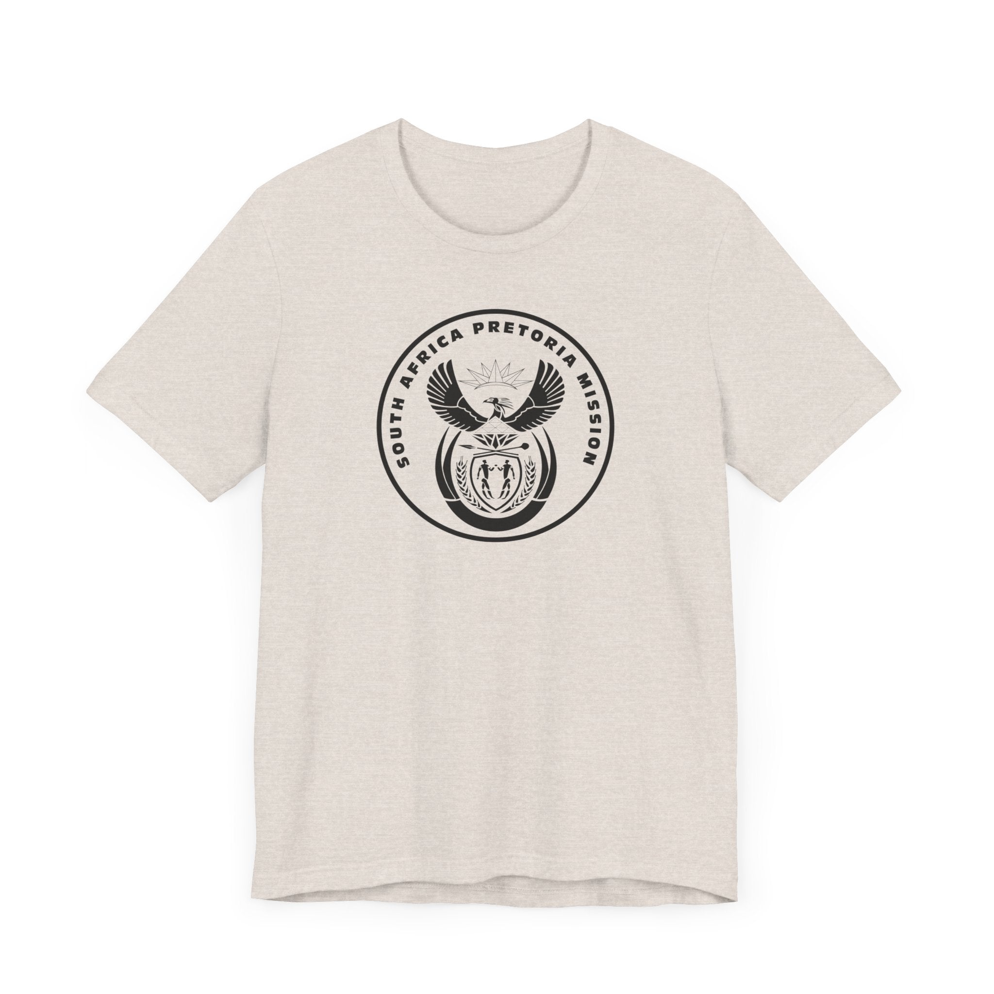South Africa Pretoria Mission Circular Monochrome Logo T-Shirt - Mission Wishlist - LDS Missionary Gift Store