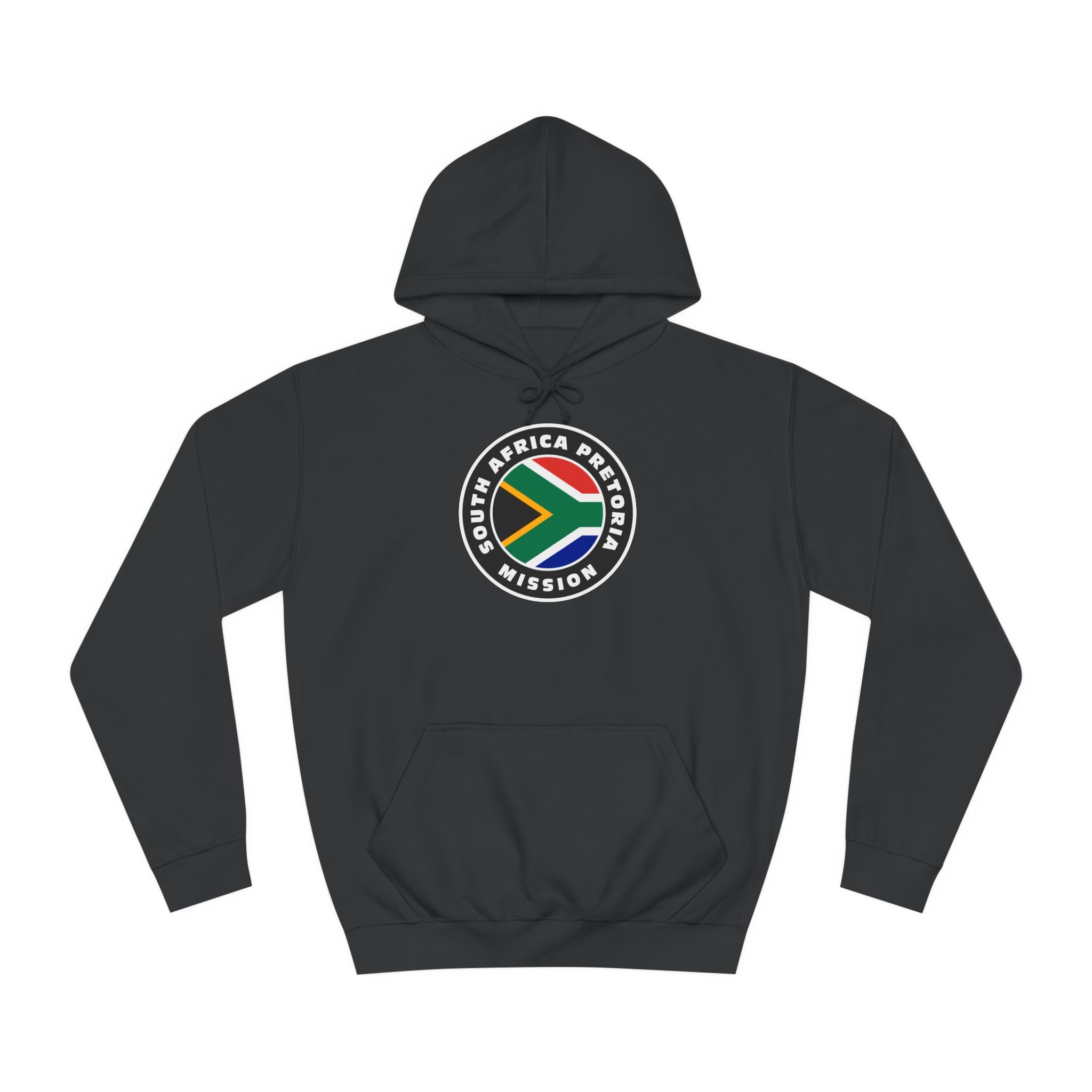 South Africa Pretoria Mission Flag Logo (Black Border) College Hoodie - Mission Wishlist - LDS Missionary Gift Store