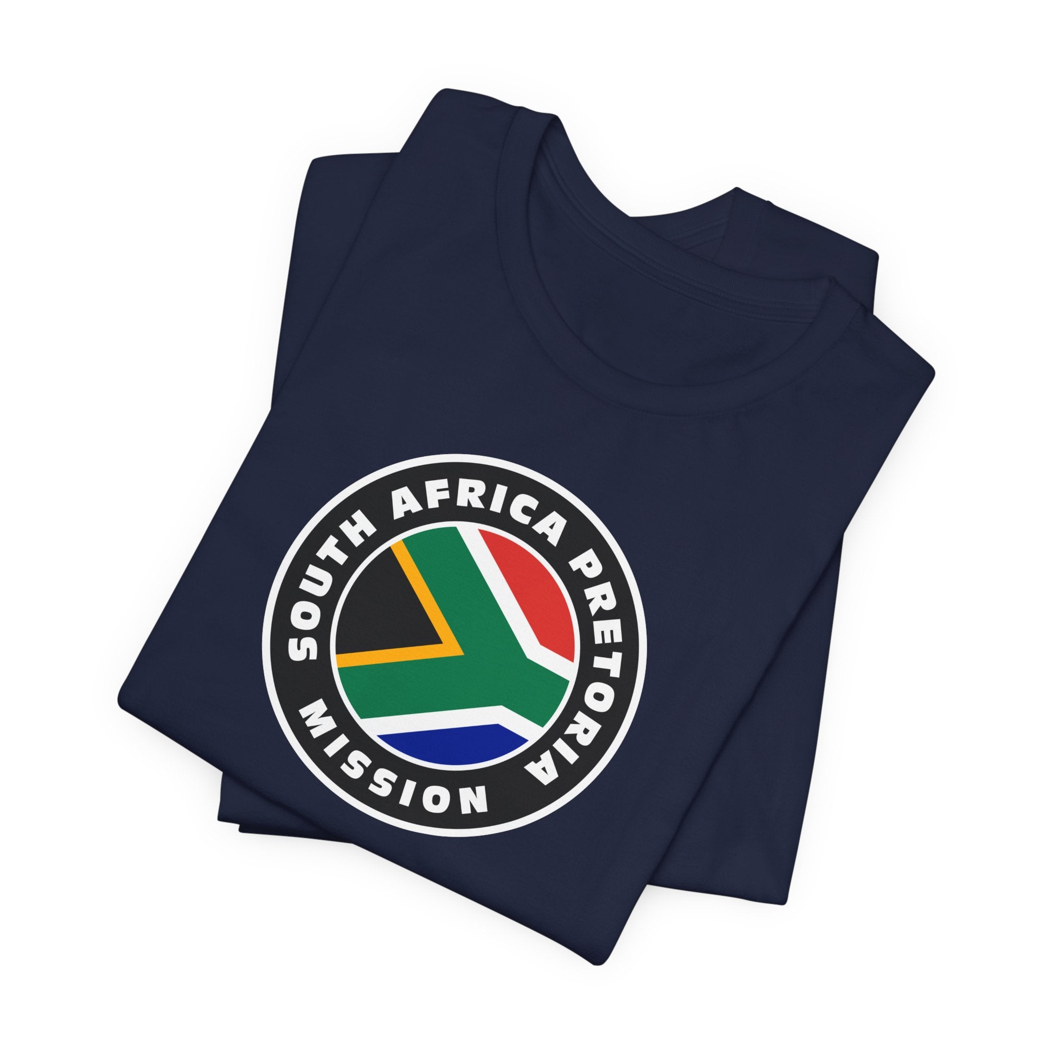 South Africa Pretoria Mission Flag Logo (Black Border) T-shirt - Mission Wishlist - LDS Missionary Gift Store