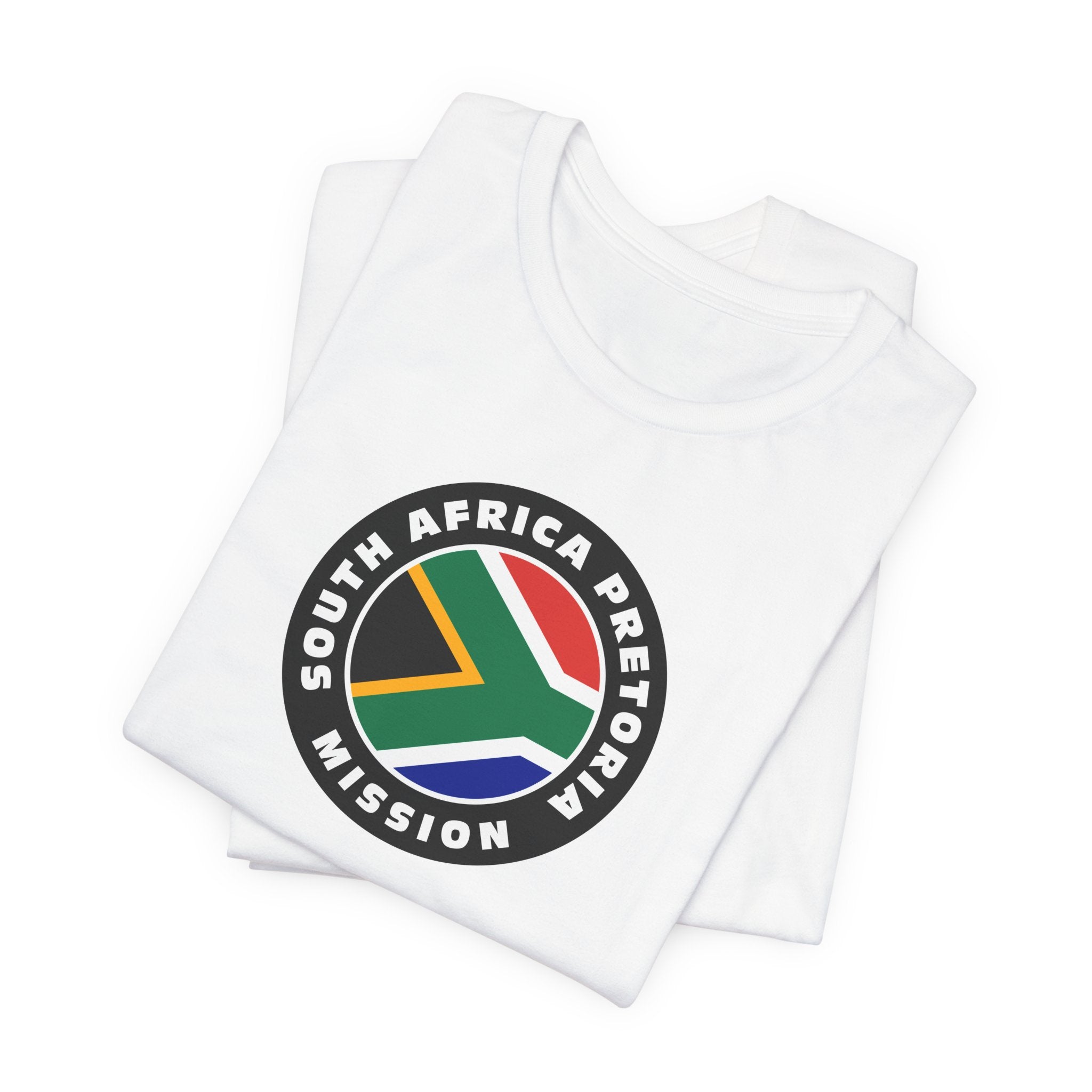 South Africa Pretoria Mission Flag Logo (Black Border) T-shirt - Mission Wishlist - LDS Missionary Gift Store